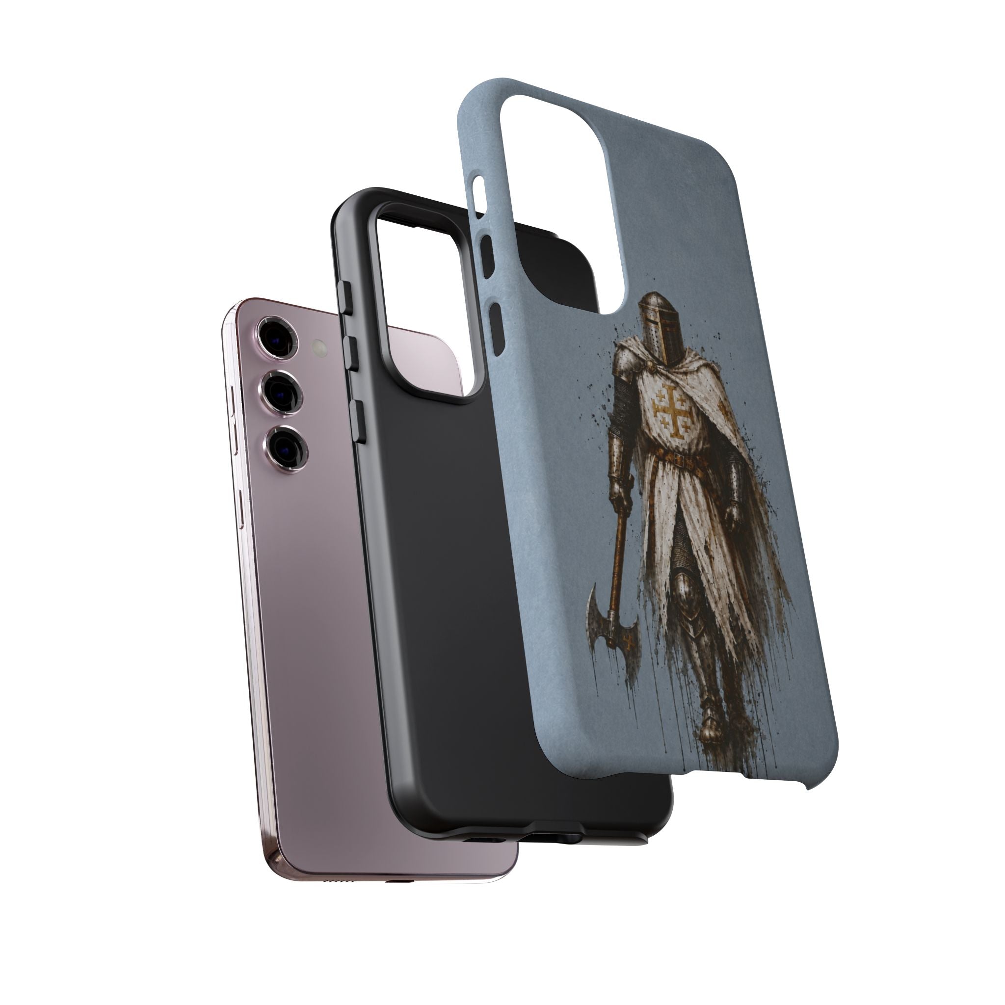 Knight Of The Kingdom Of Jerusalem Phone Case | Faded Steel Blue