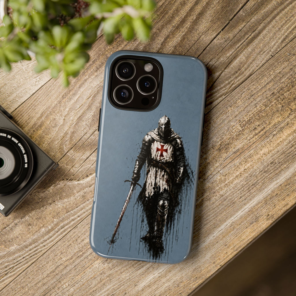 Knight Of The Templar Order Phone Case | Faded Steel Blue
