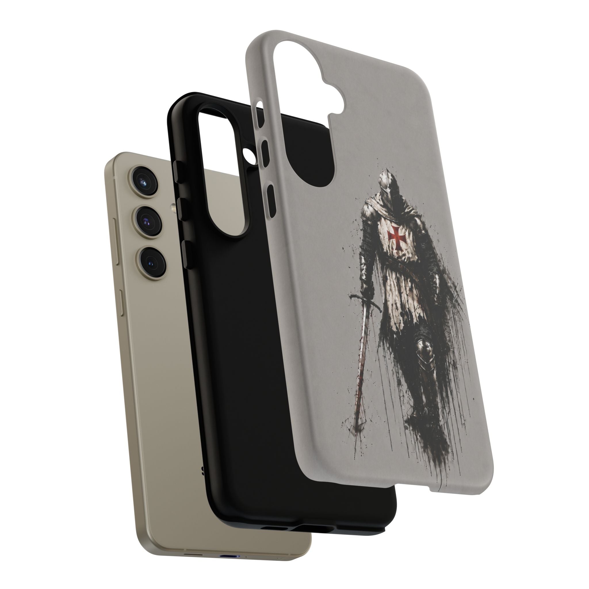 Knight Of The Templar Order Phone Case | Stone Grey