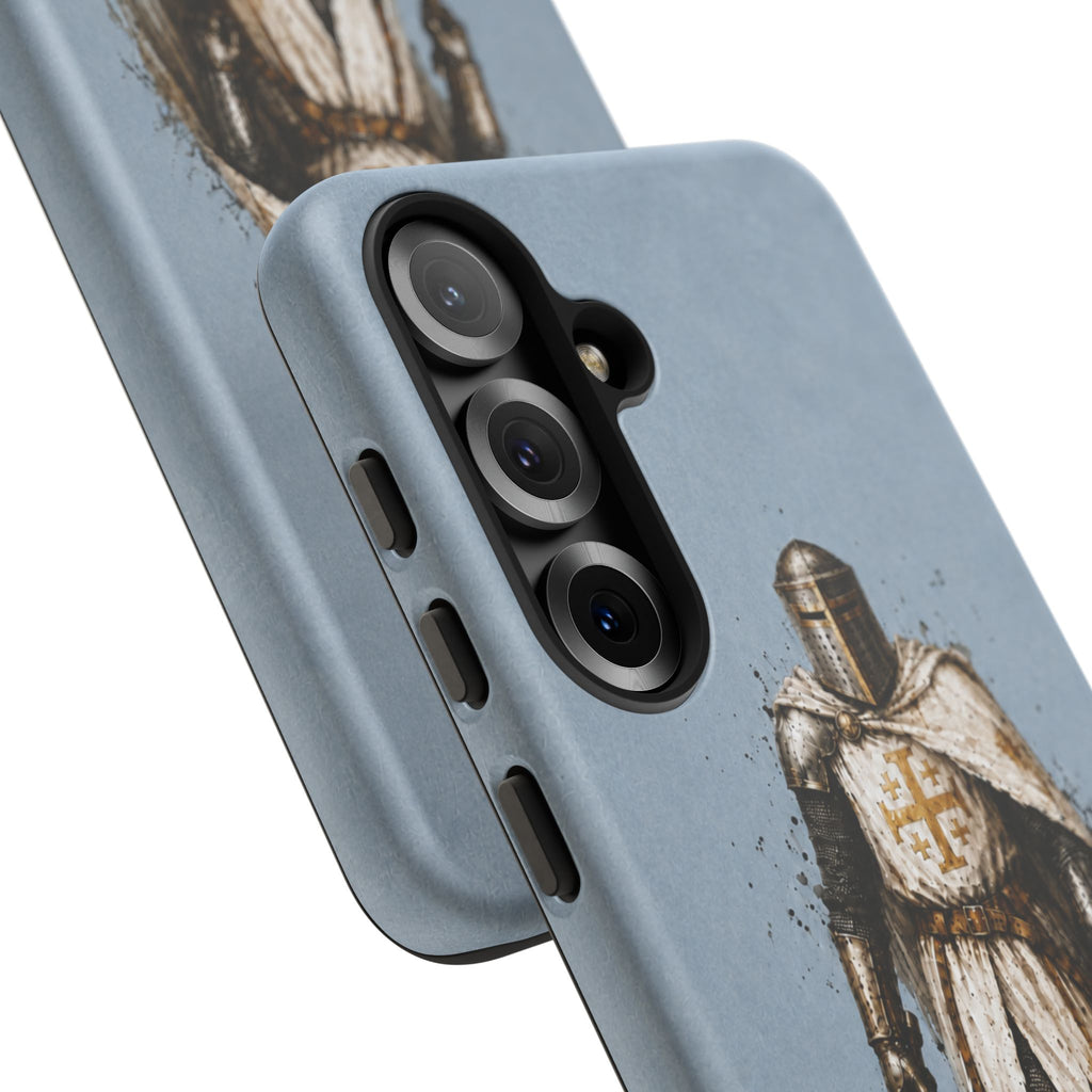 Knight Of The Kingdom Of Jerusalem Phone Case | Faded Steel Blue
