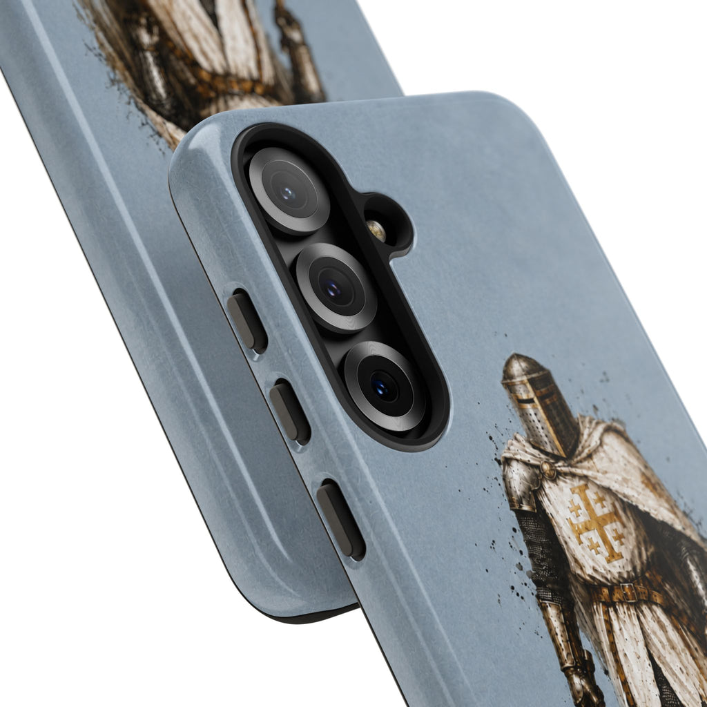 Knight Of The Kingdom Of Jerusalem Phone Case | Faded Steel Blue