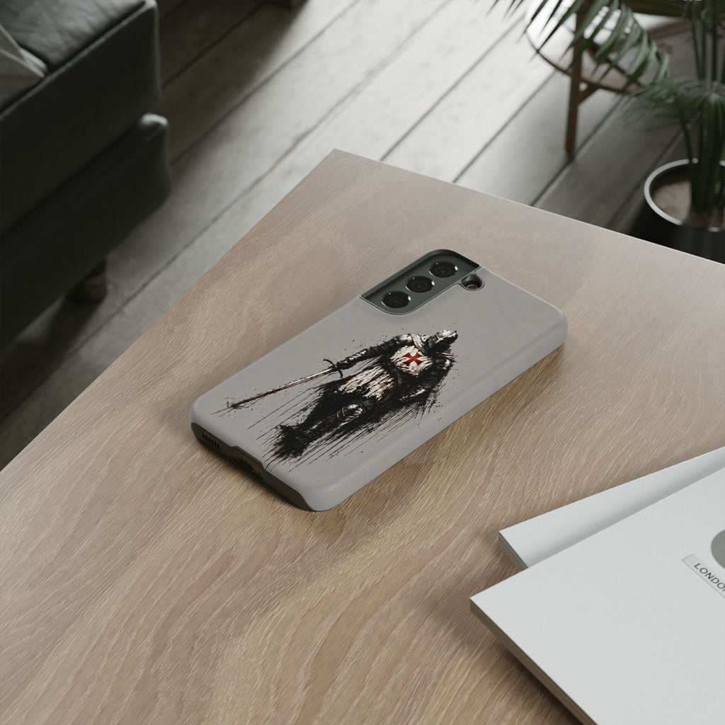 Knight Of The Templar Order Phone Case | Stone Grey