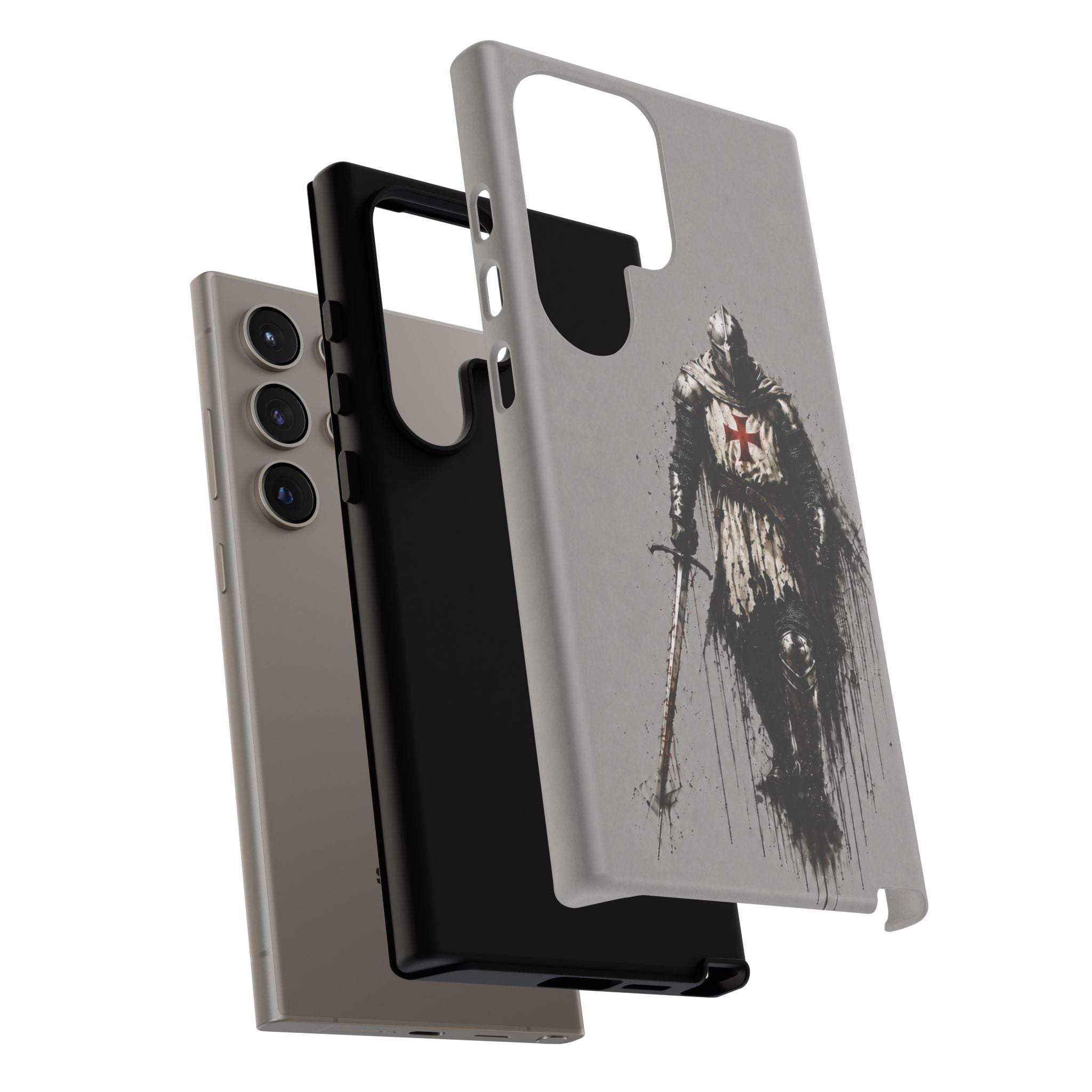 Knight Of The Templar Order Phone Case | Stone Grey