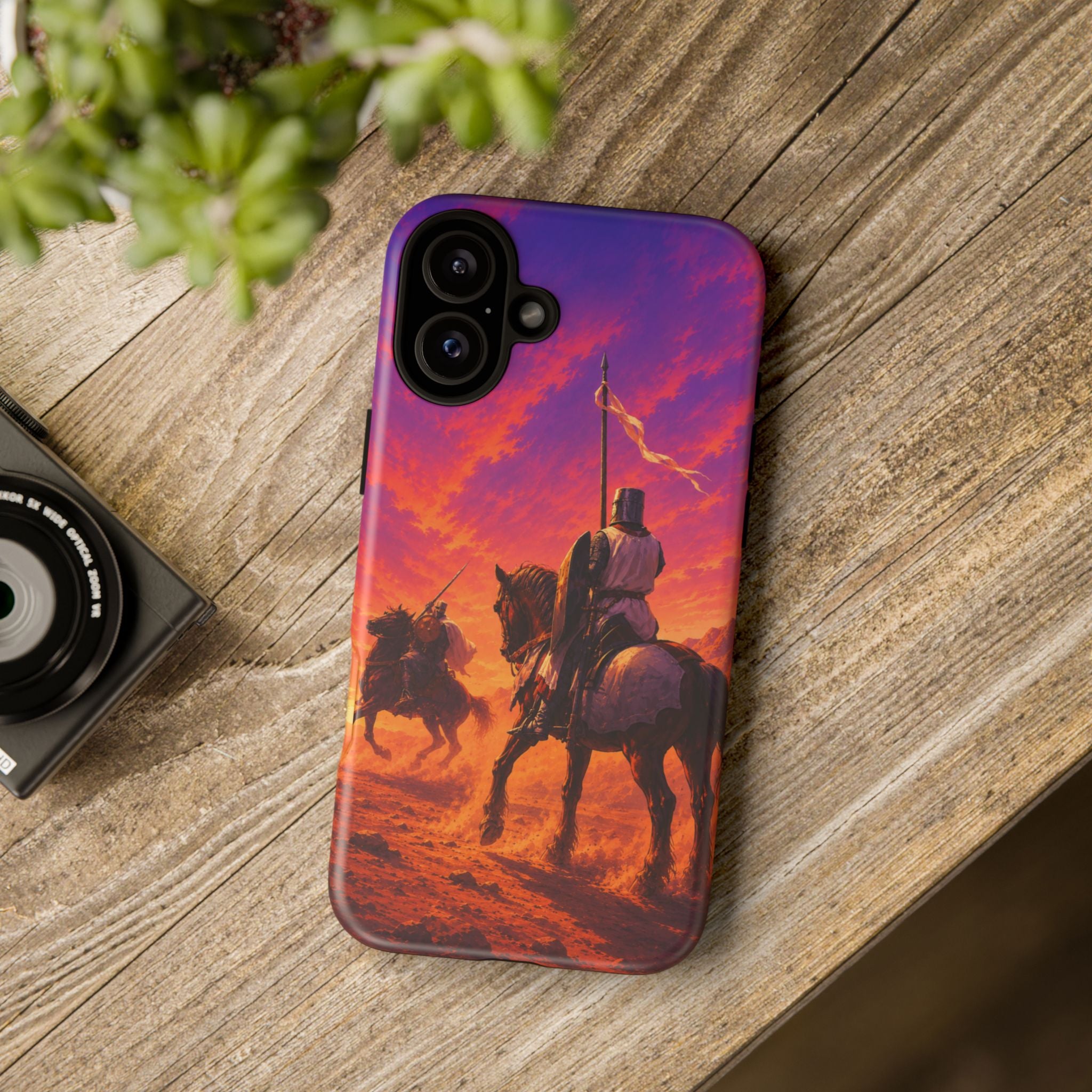 Medieval Knights Sunset Phone Case | Armor Cavalry Phone Case