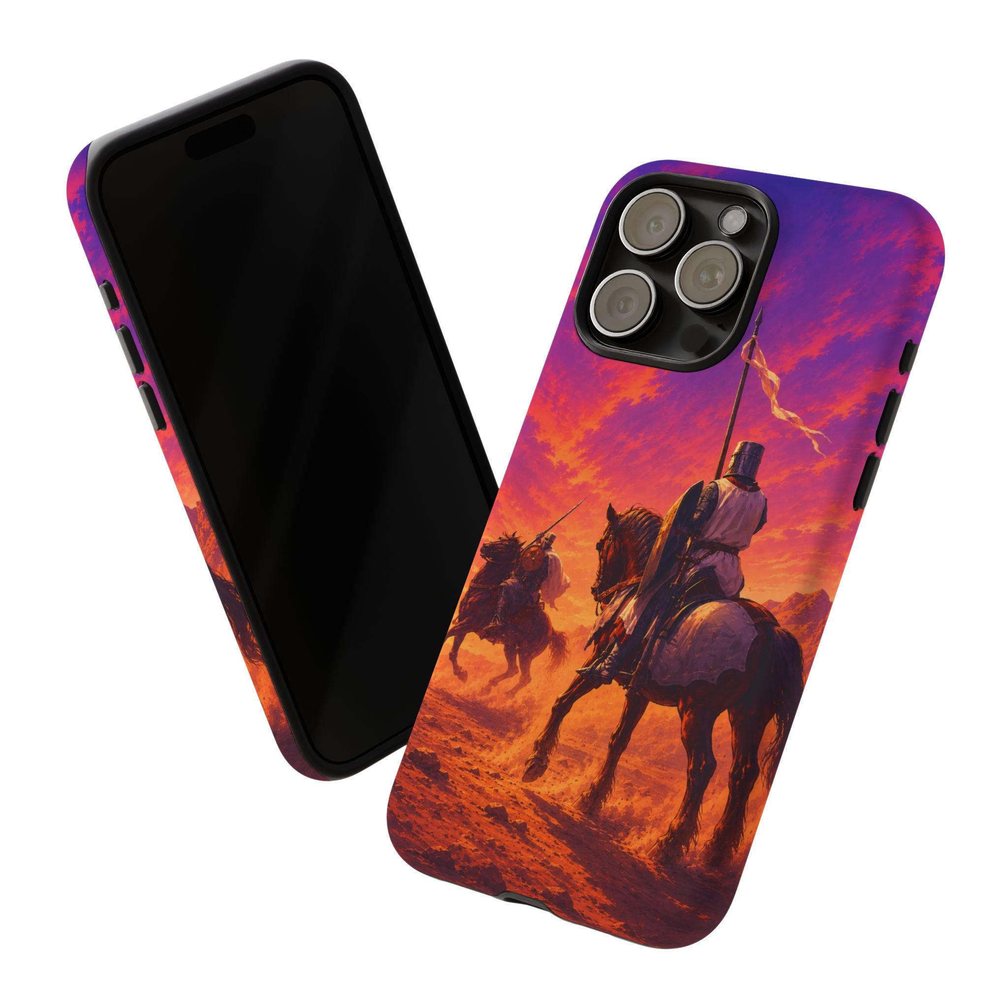 Medieval Knights Sunset Phone Case | Armor Cavalry Phone Case