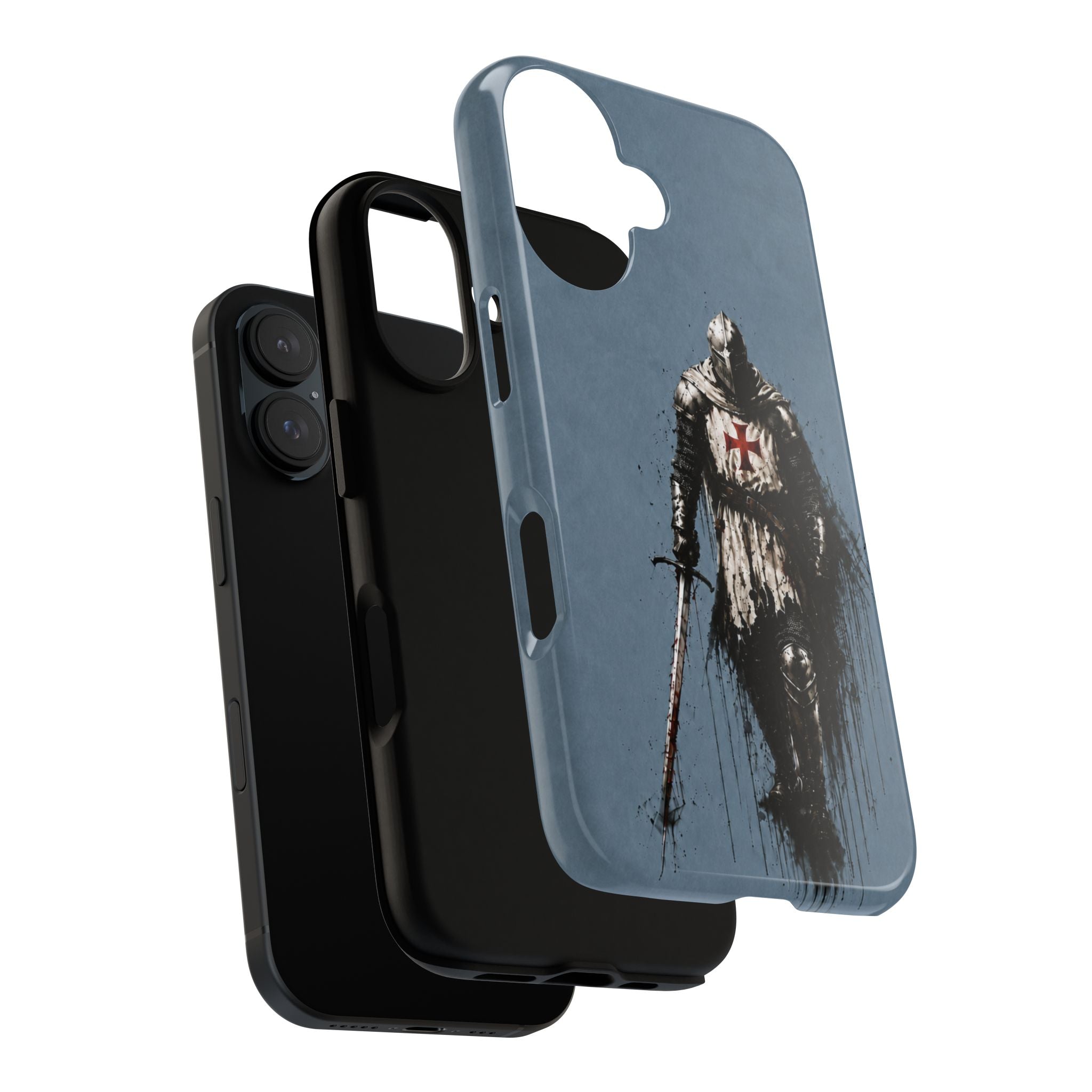 Knight Of The Templar Order Phone Case | Faded Steel Blue
