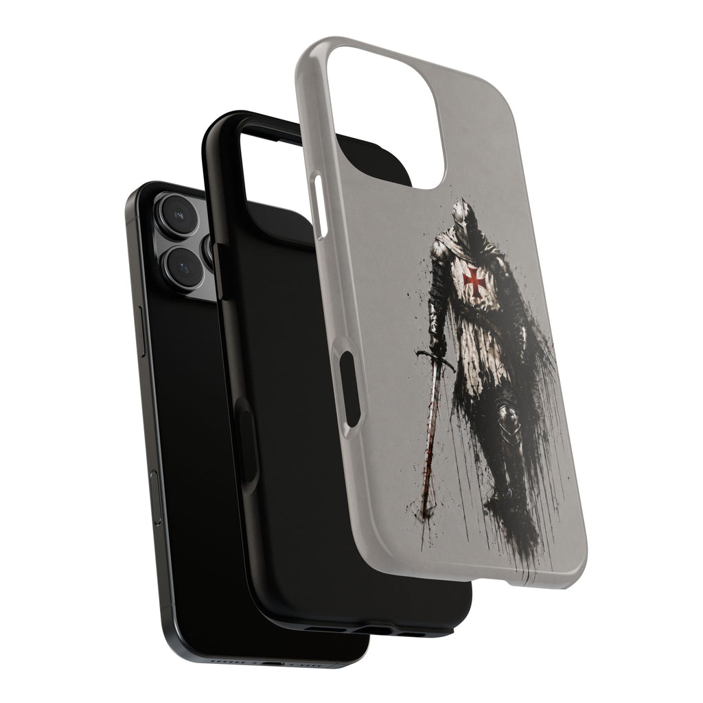 Knight Of The Templar Order Phone Case | Stone Grey
