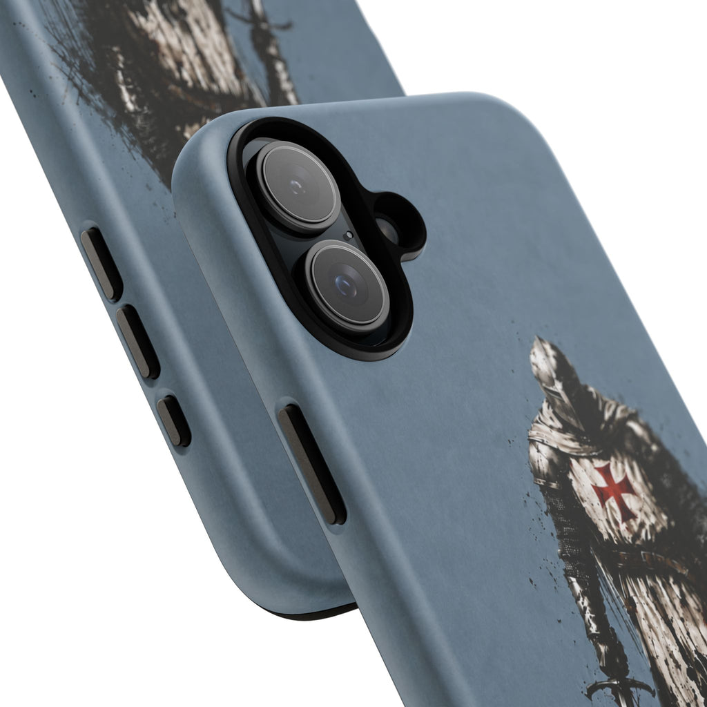 Knight Of The Templar Order Phone Case | Faded Steel Blue