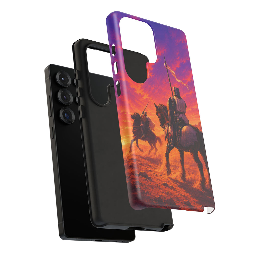 Medieval Knights Sunset Phone Case | Armor Cavalry Phone Case
