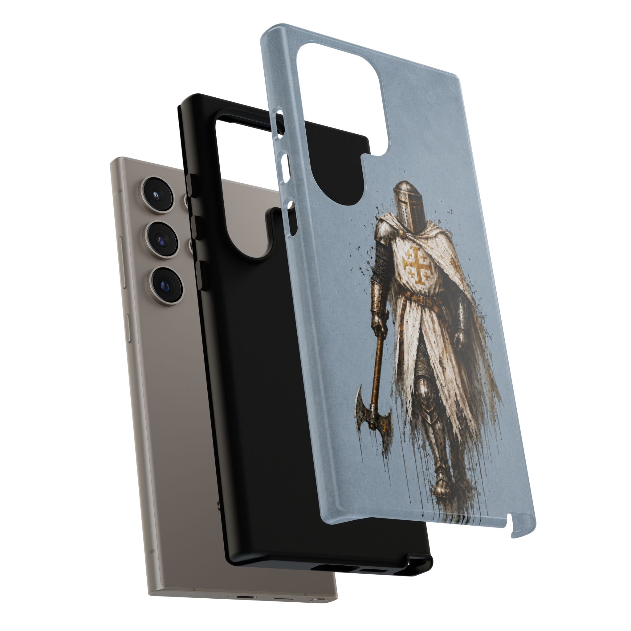 Knight Of The Kingdom Of Jerusalem Phone Case | Faded Steel Blue