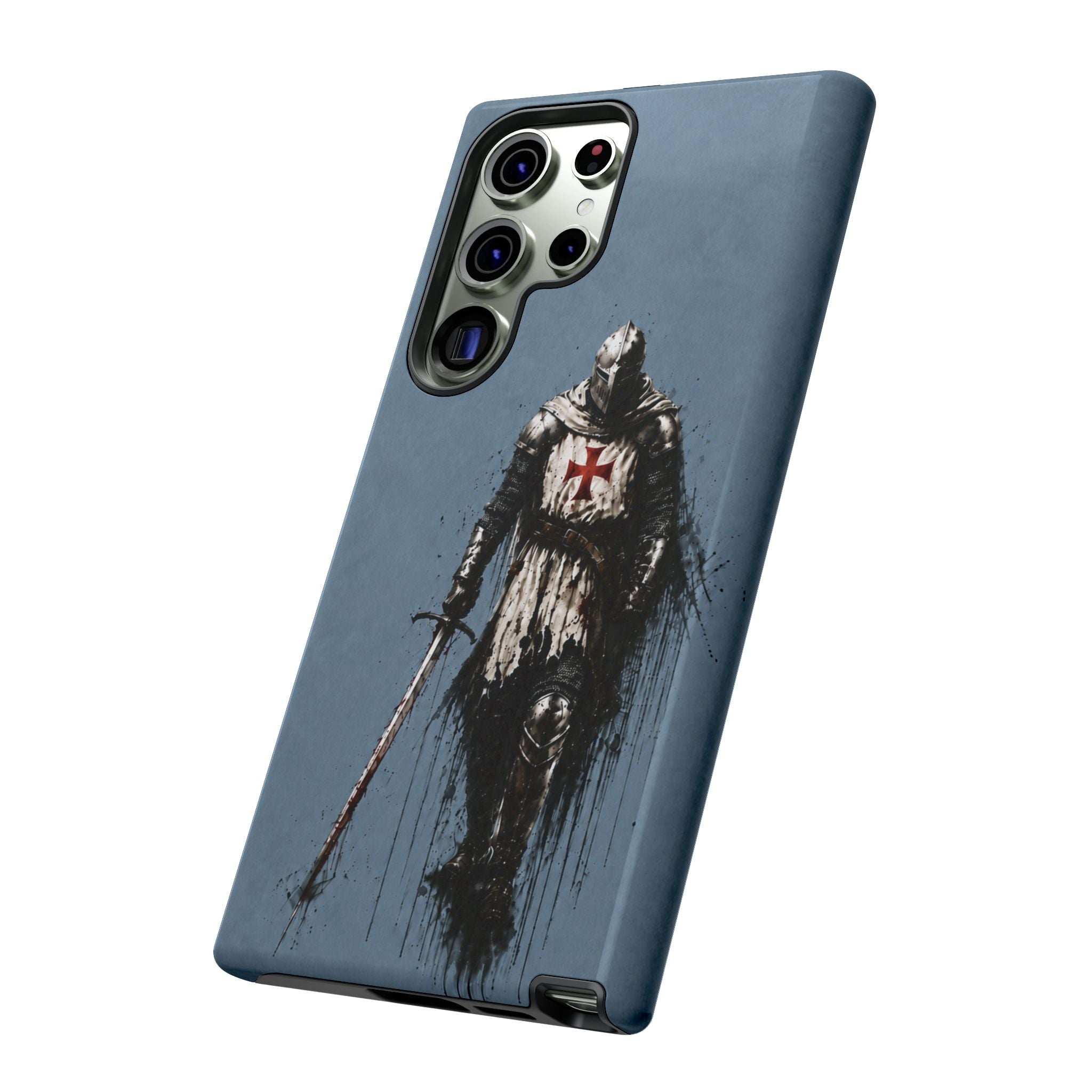 Knight Of The Templar Order Phone Case | Faded Steel Blue