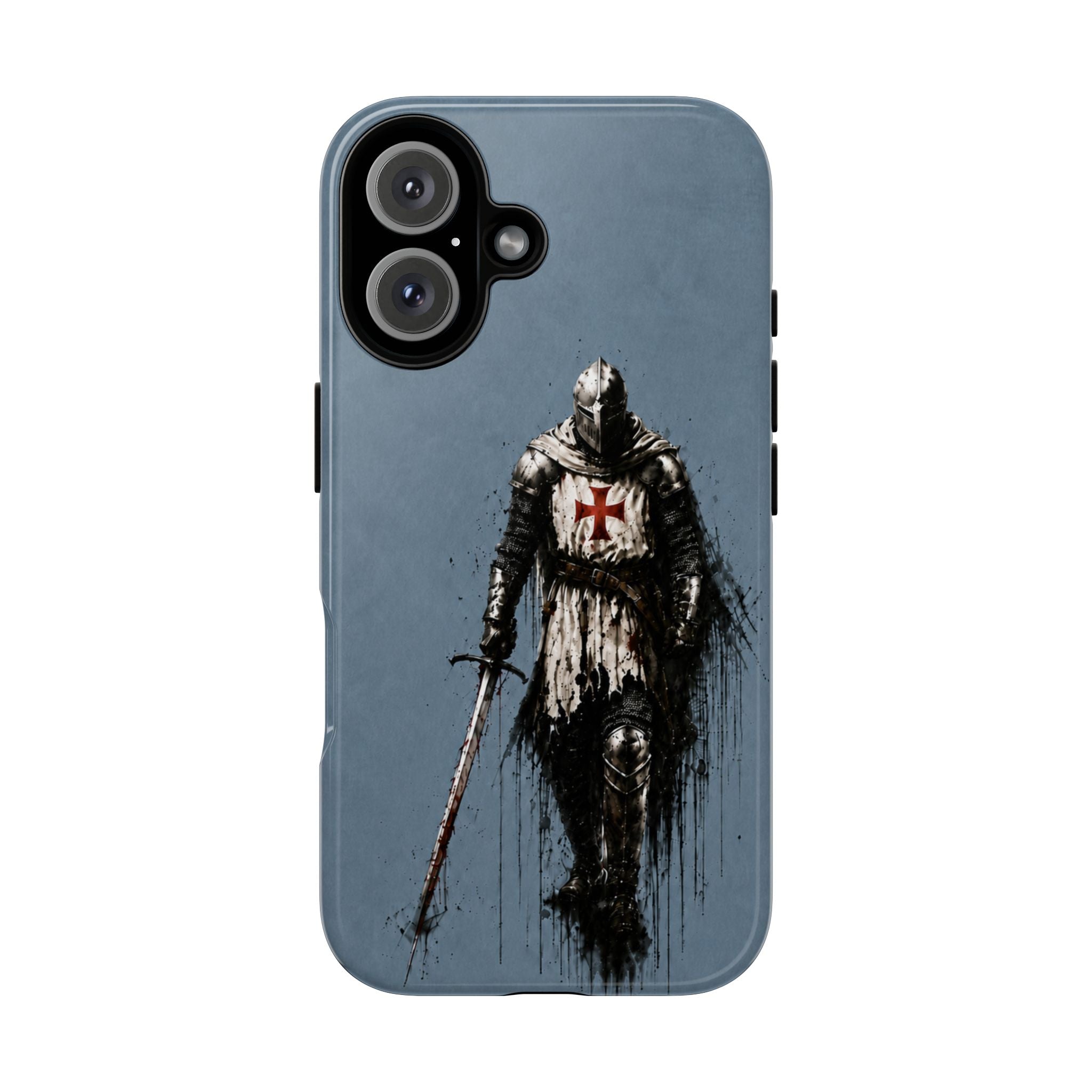 Knight Of The Templar Order Phone Case | Faded Steel Blue