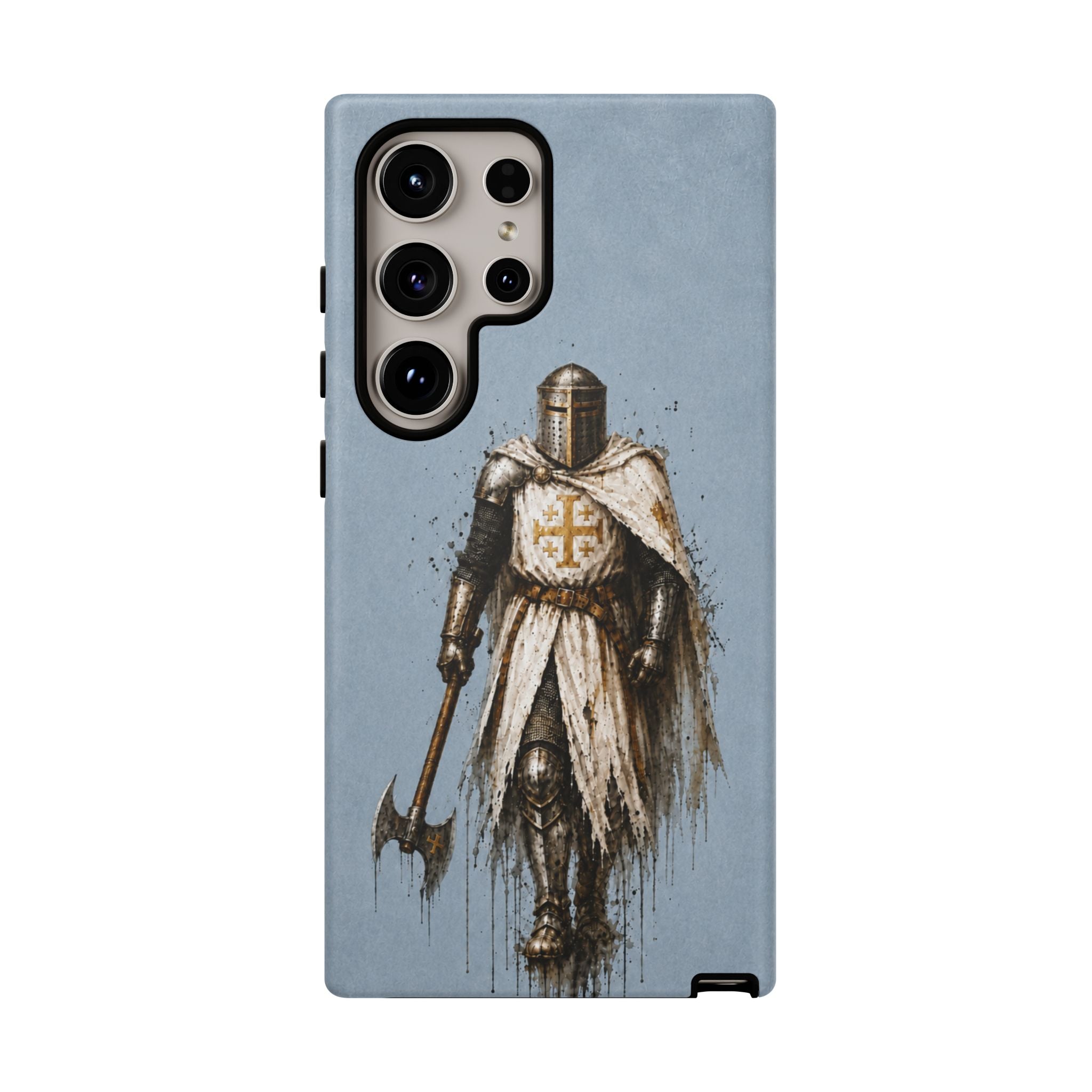 Knight Of The Kingdom Of Jerusalem Phone Case | Faded Steel Blue