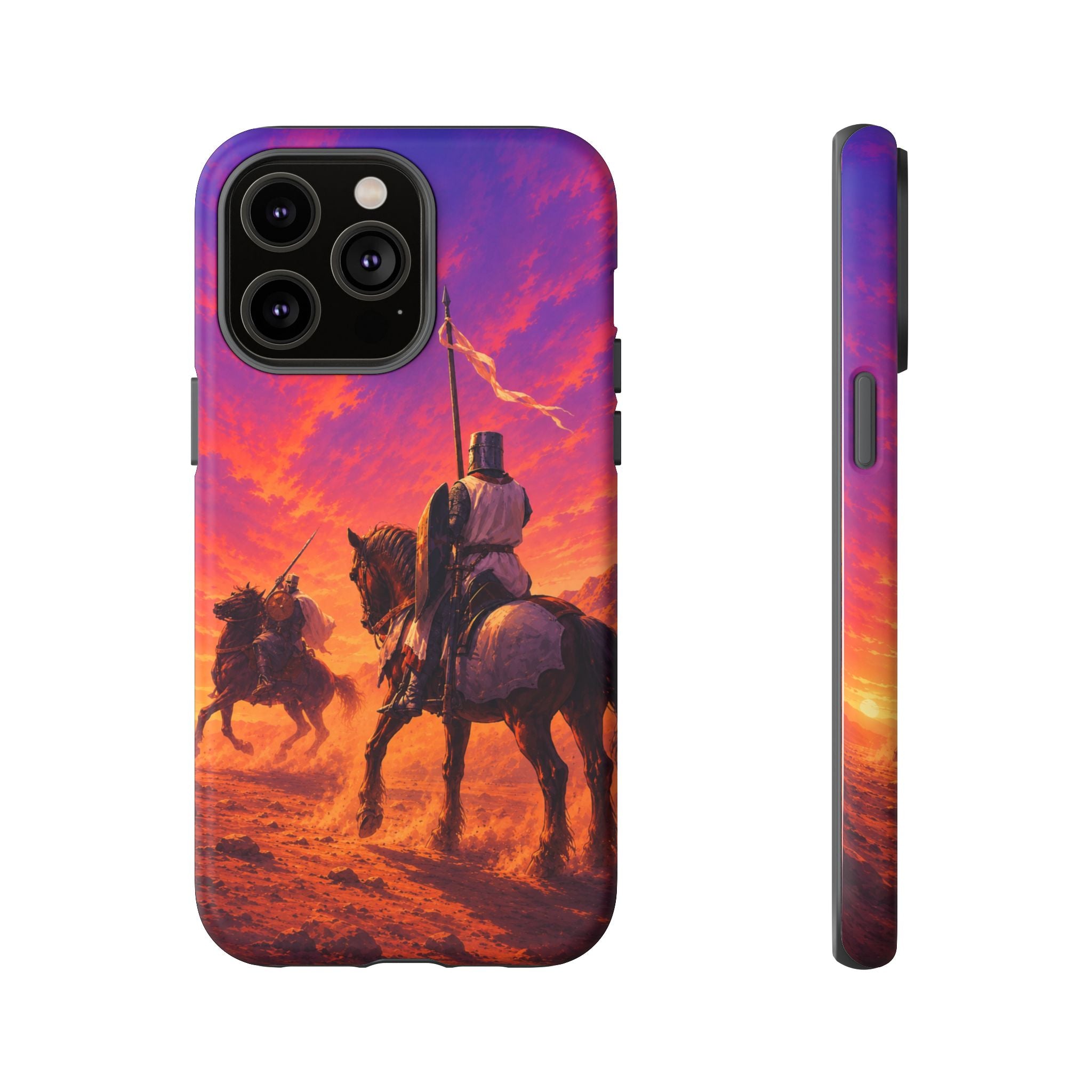 Medieval Knights Sunset Phone Case | Armor Cavalry Phone Case