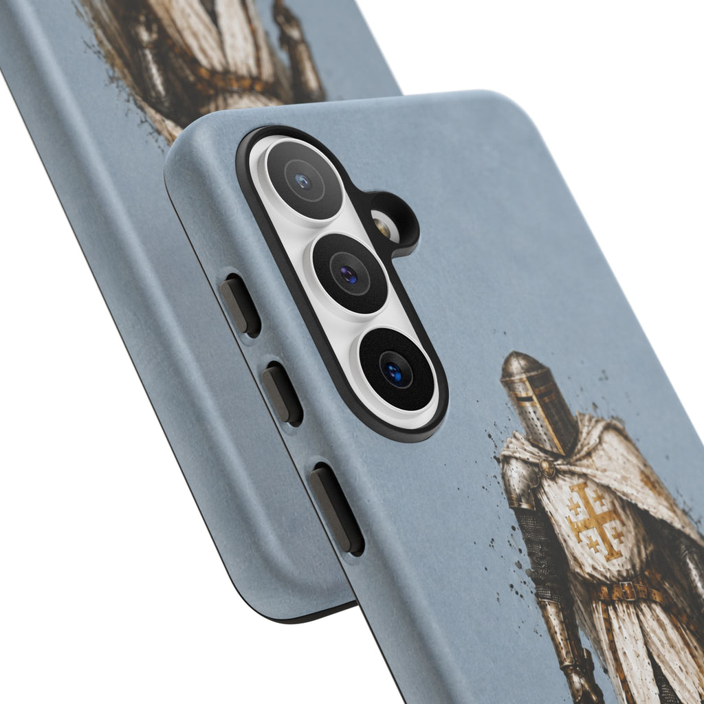 Knight Of The Kingdom Of Jerusalem Phone Case | Faded Steel Blue