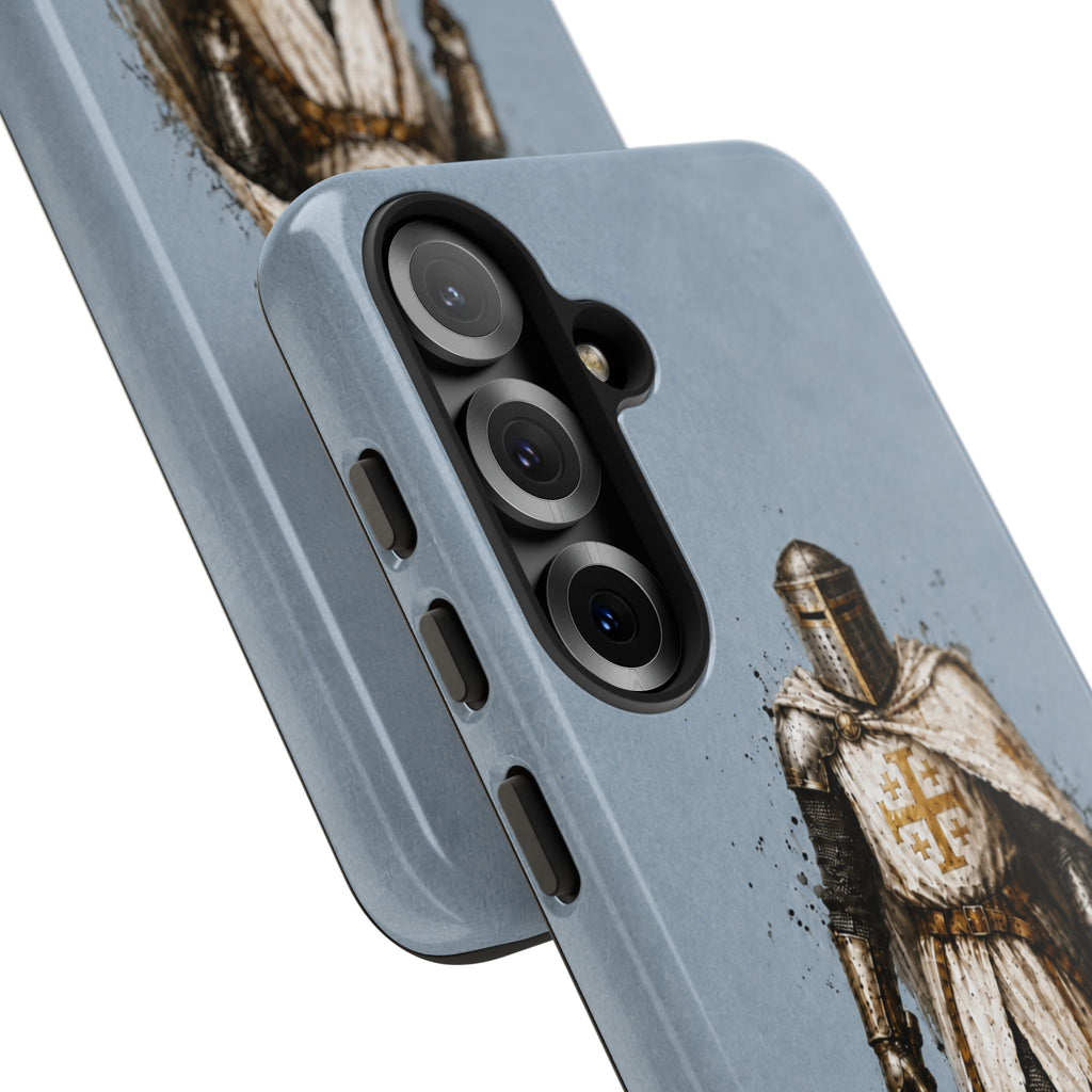 Knight Of The Kingdom Of Jerusalem Phone Case | Faded Steel Blue