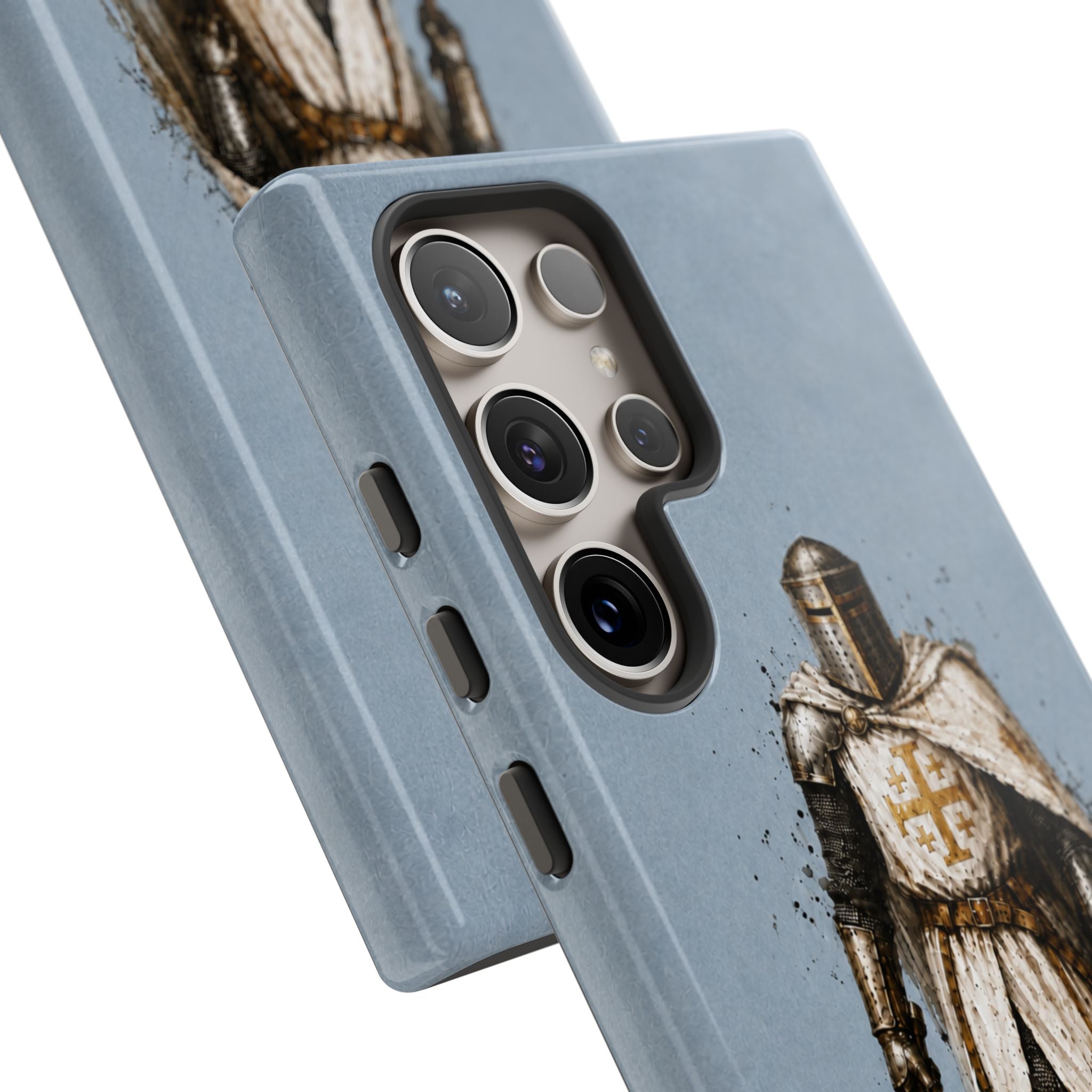 Knight Of The Kingdom Of Jerusalem Phone Case | Faded Steel Blue
