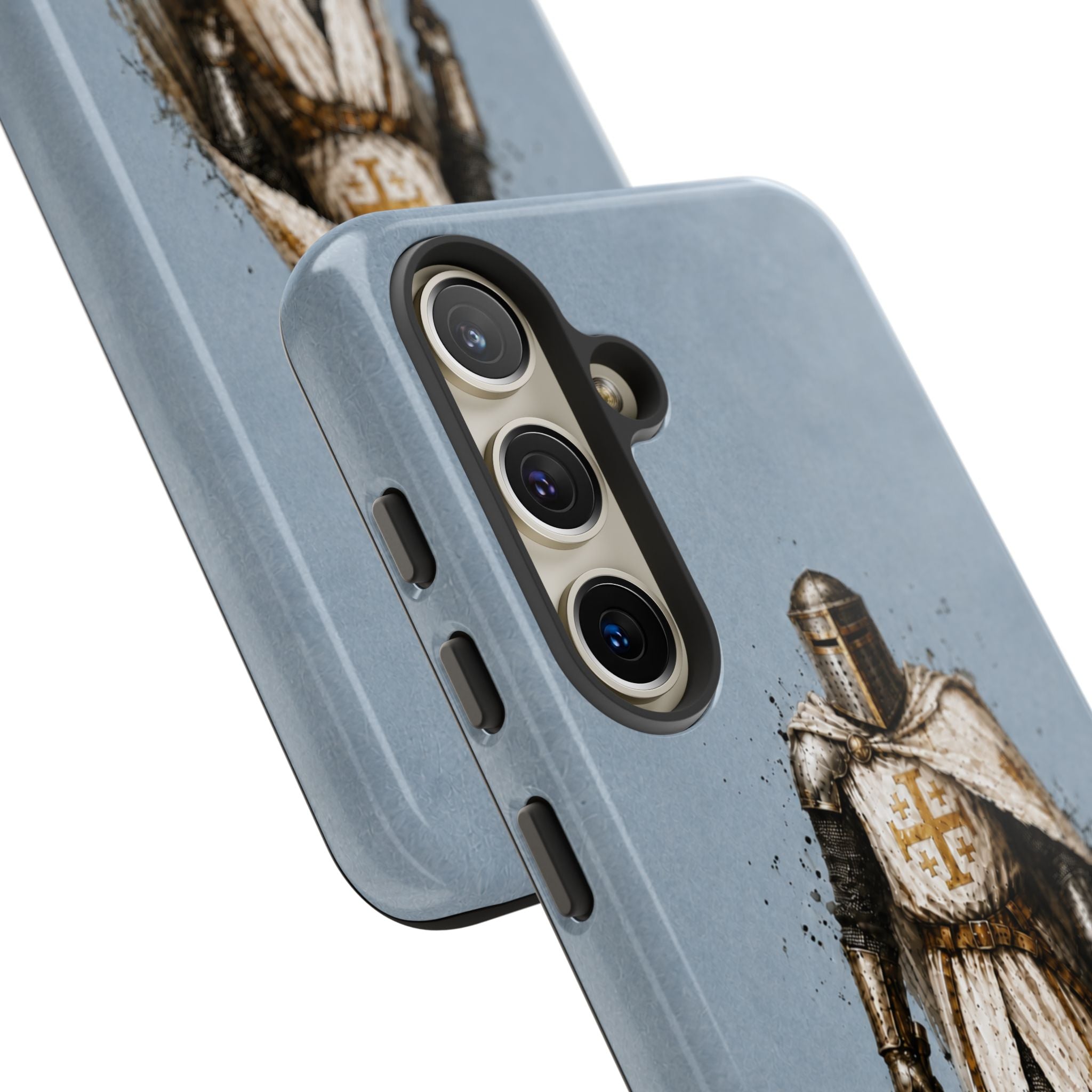 Knight Of The Kingdom Of Jerusalem Phone Case | Faded Steel Blue