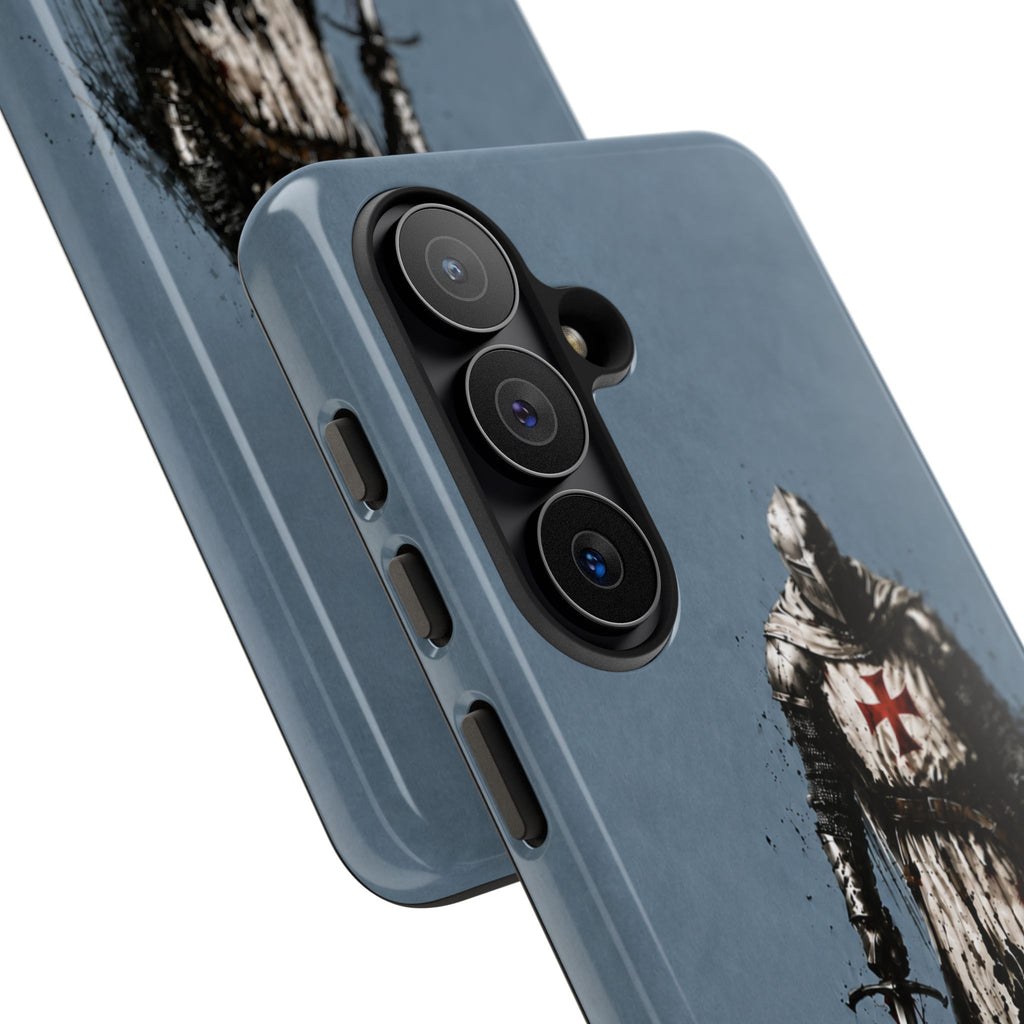Knight Of The Templar Order Phone Case | Faded Steel Blue