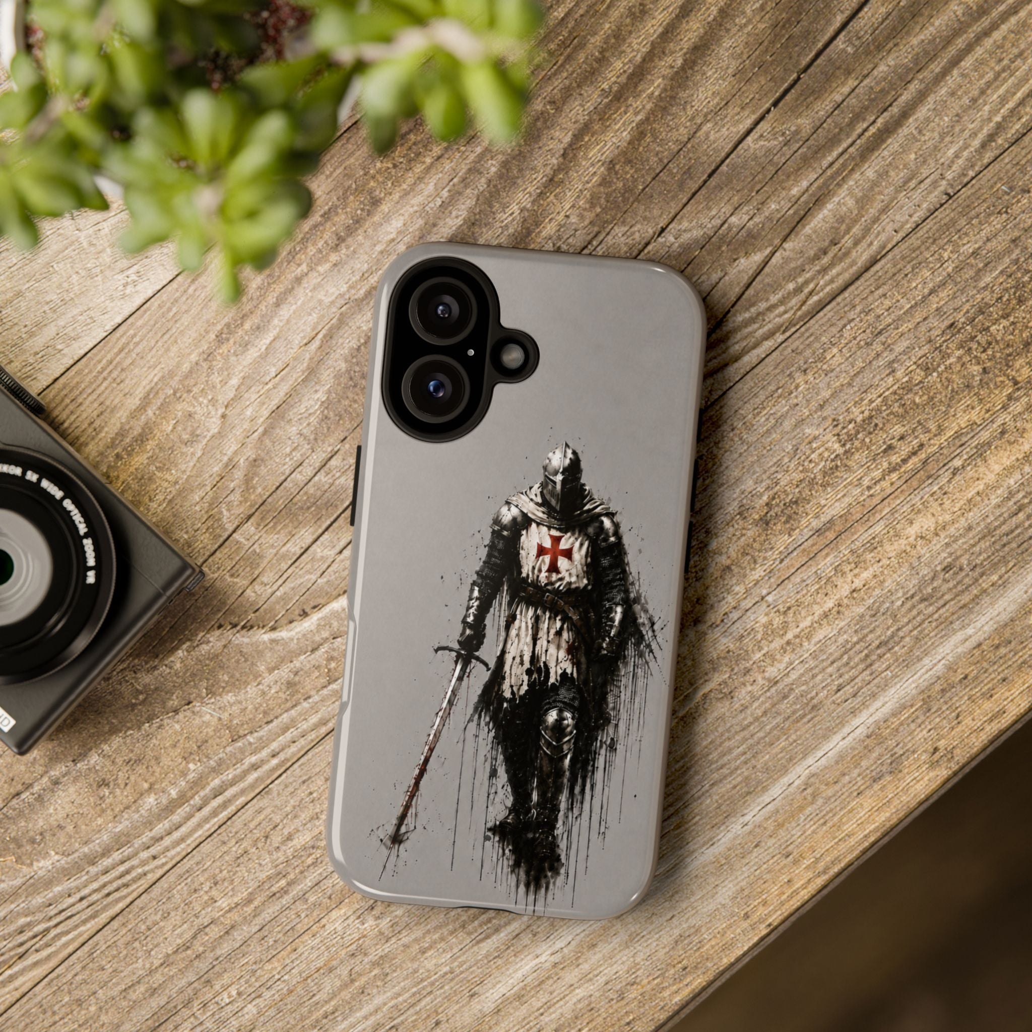 Knight Of The Templar Order Phone Case | Stone Grey