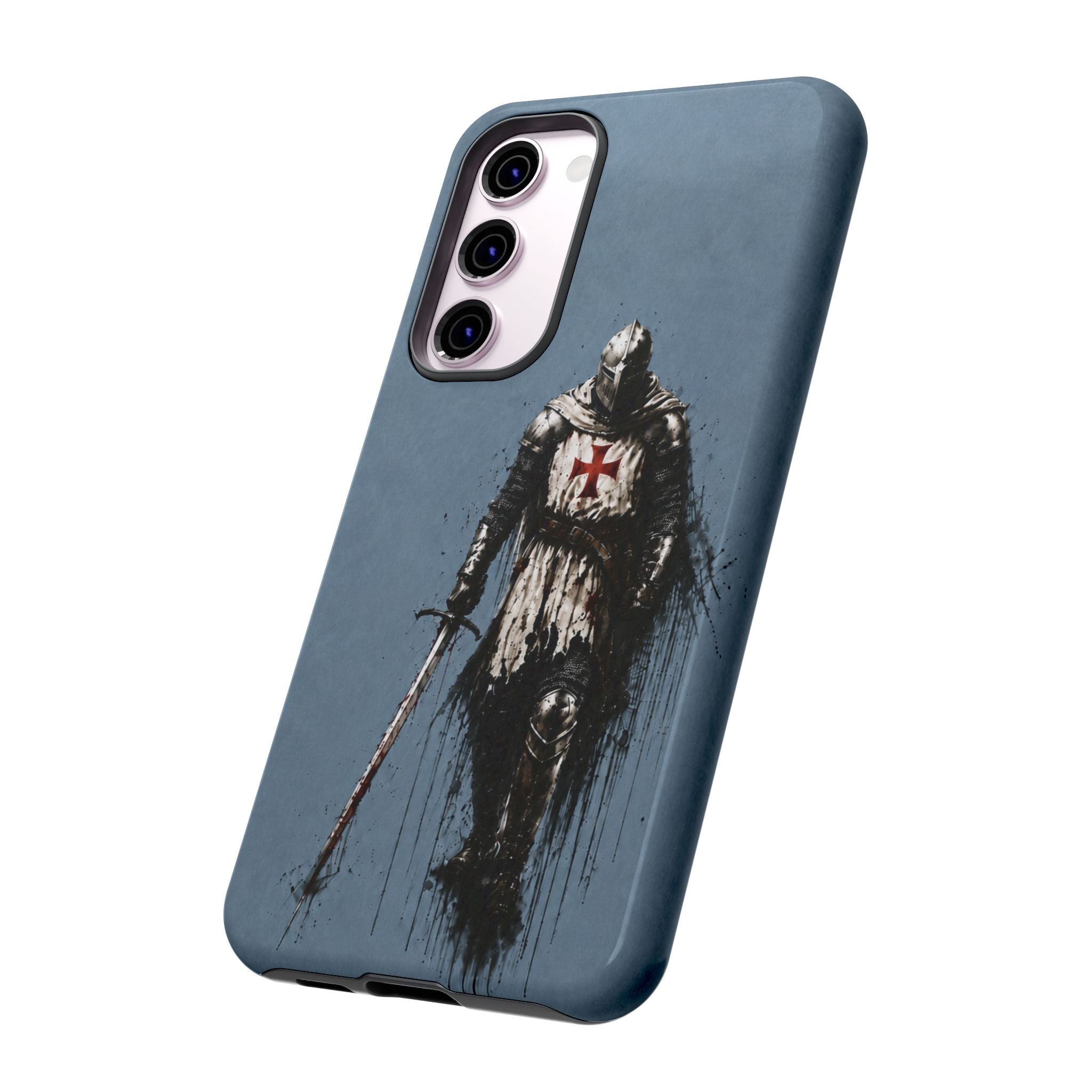 Knight Of The Templar Order Phone Case | Faded Steel Blue