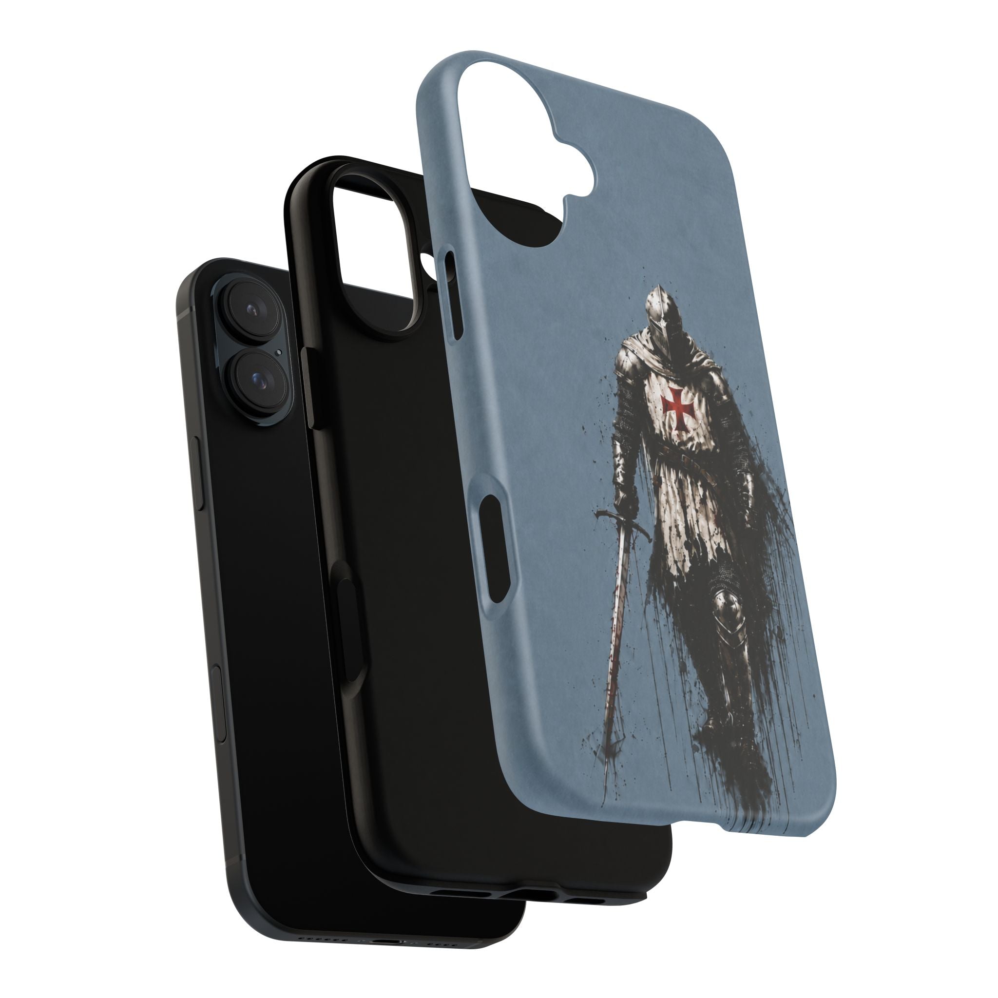 Knight Of The Templar Order Phone Case | Faded Steel Blue
