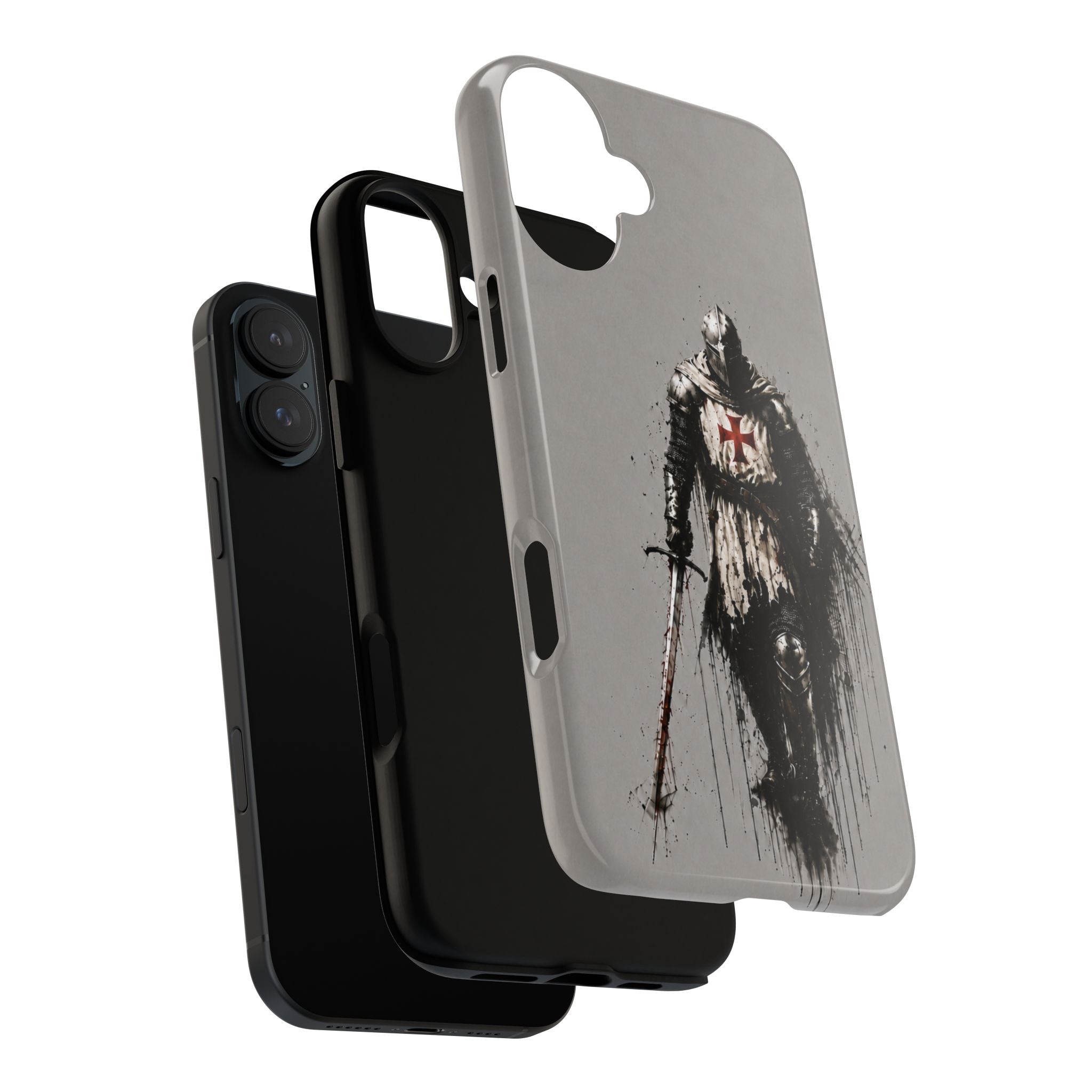 Knight Of The Templar Order Phone Case | Stone Grey