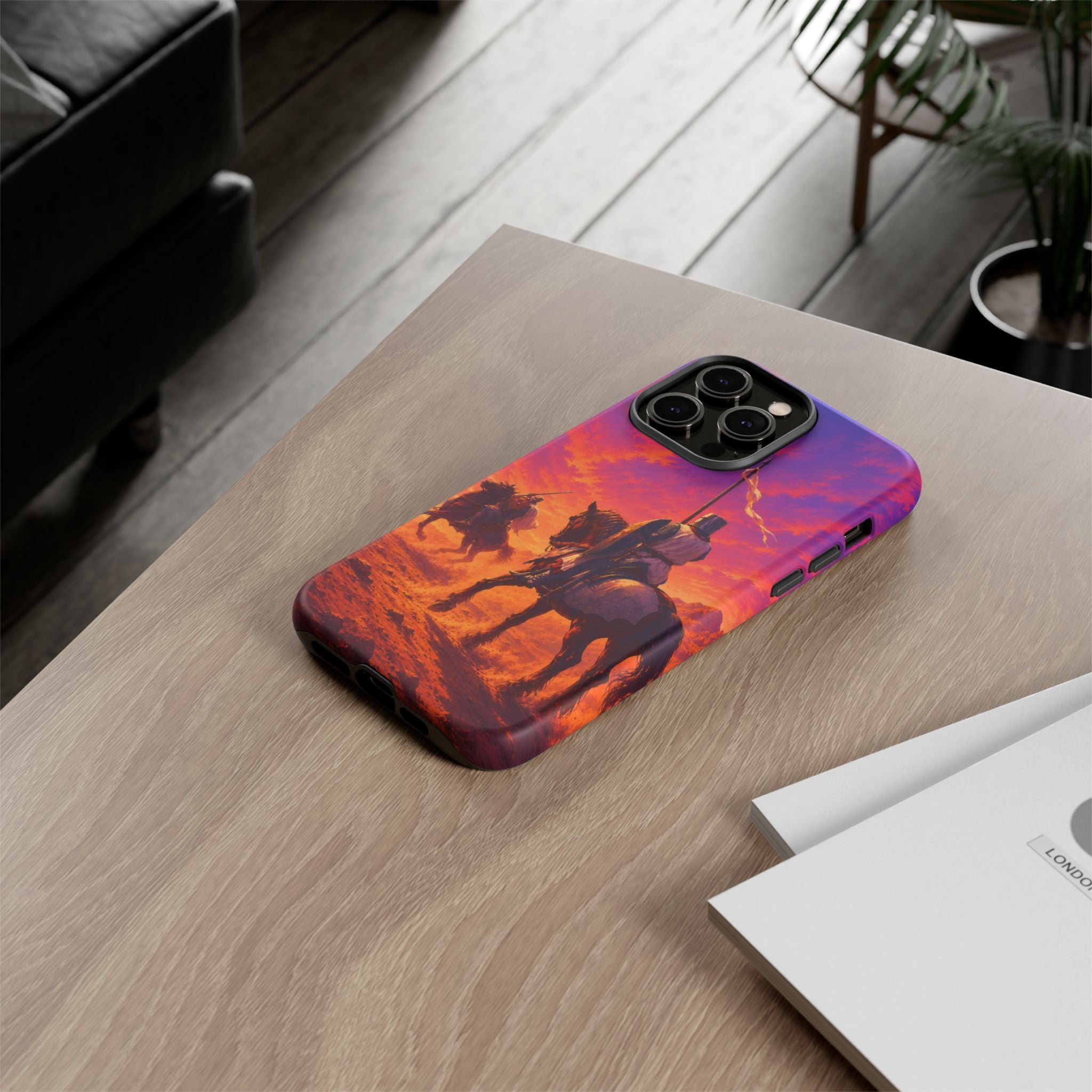 Medieval Knights Sunset Phone Case | Armor Cavalry Phone Case