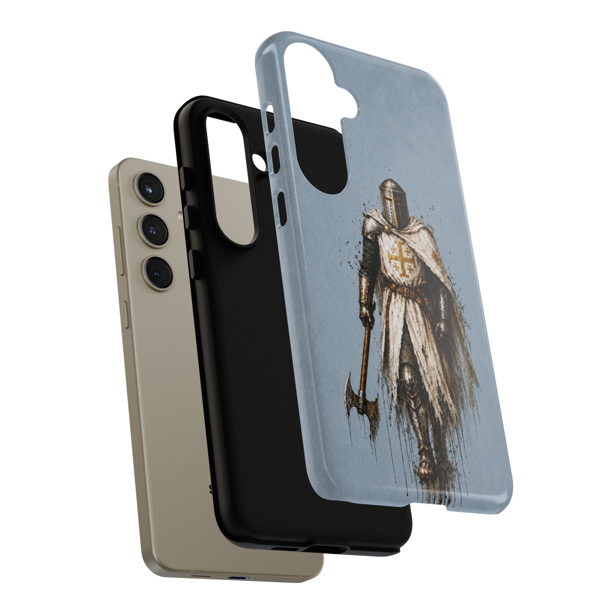 Knight Of The Kingdom Of Jerusalem Phone Case | Faded Steel Blue