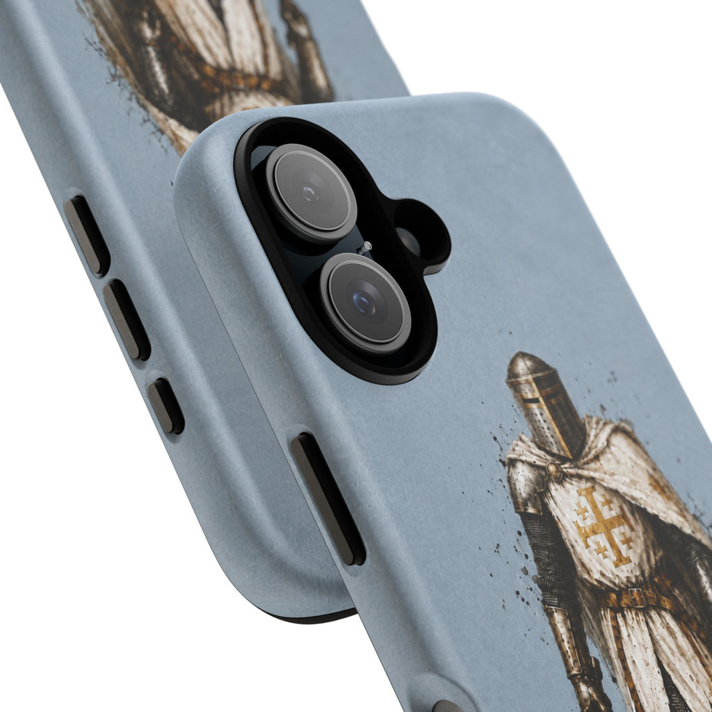 Knight Of The Kingdom Of Jerusalem Phone Case | Faded Steel Blue