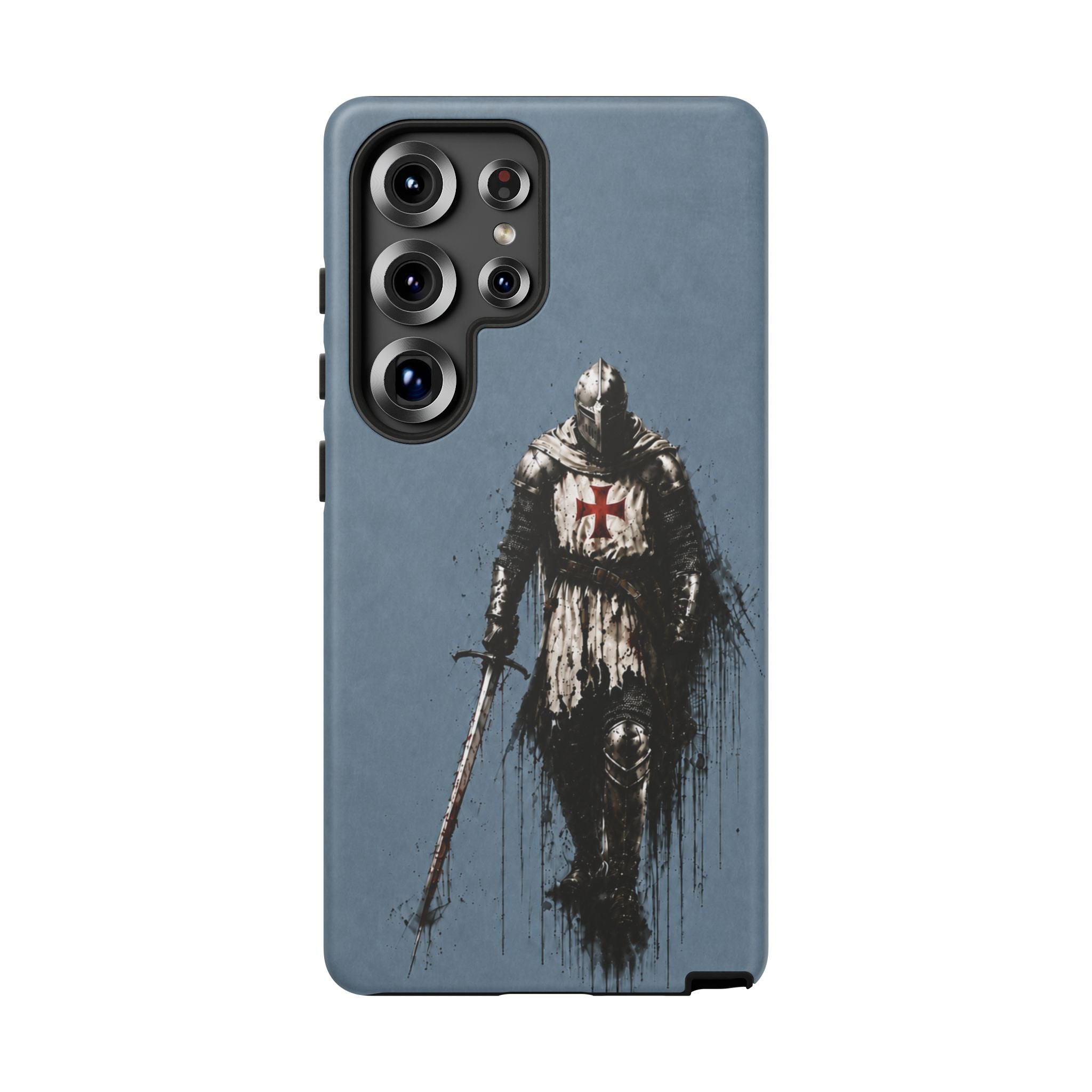 Knight Of The Templar Order Phone Case | Faded Steel Blue