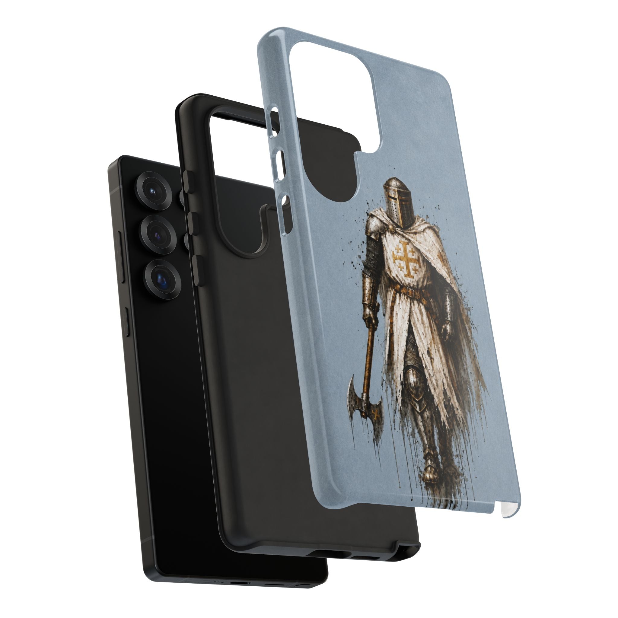 Knight Of The Kingdom Of Jerusalem Phone Case | Faded Steel Blue