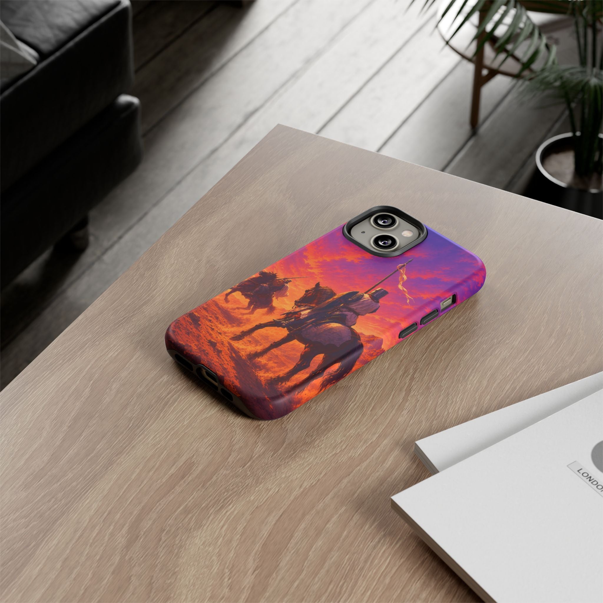 Medieval Knights Sunset Phone Case | Armor Cavalry Phone Case