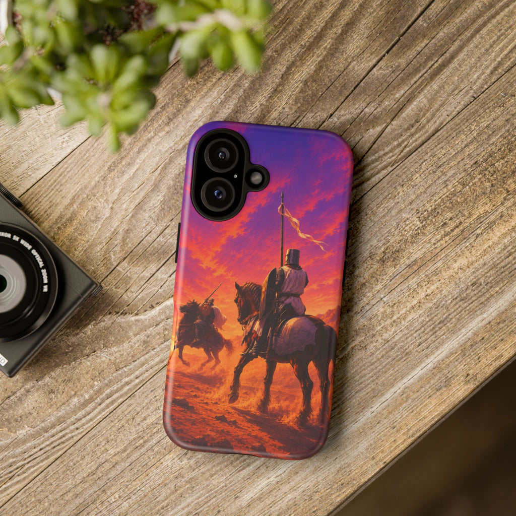 Medieval Knights Sunset Phone Case | Armor Cavalry Phone Case