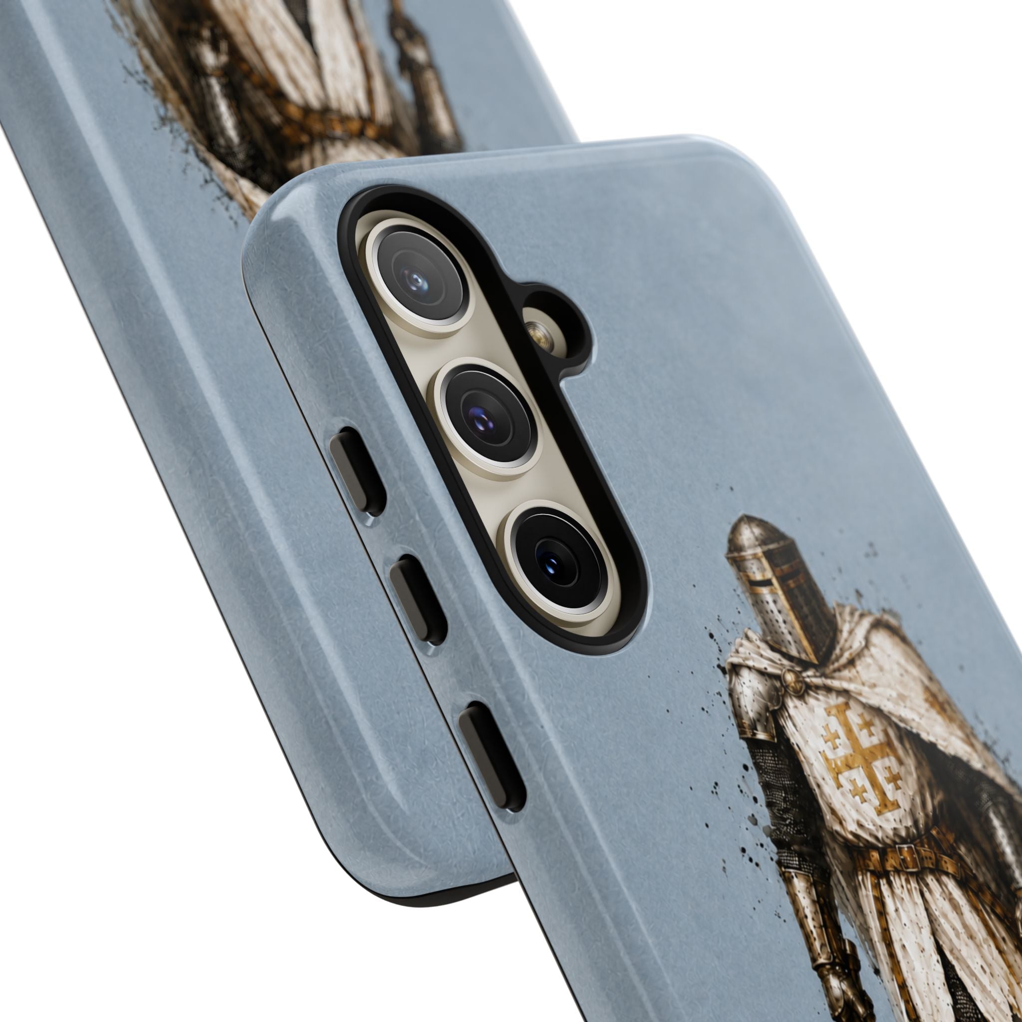 Knight Of The Kingdom Of Jerusalem Phone Case | Faded Steel Blue