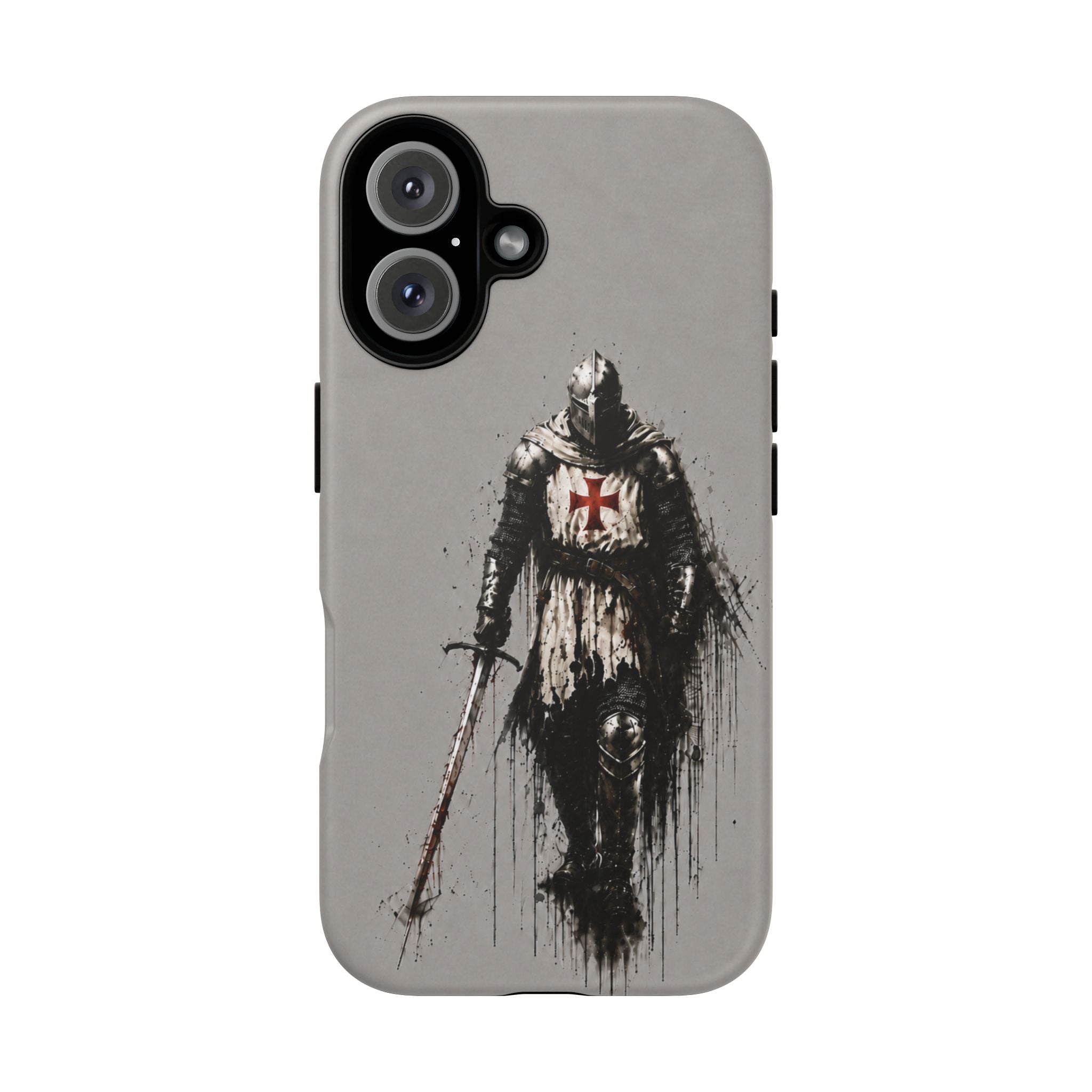 Knight Of The Templar Order Phone Case | Stone Grey