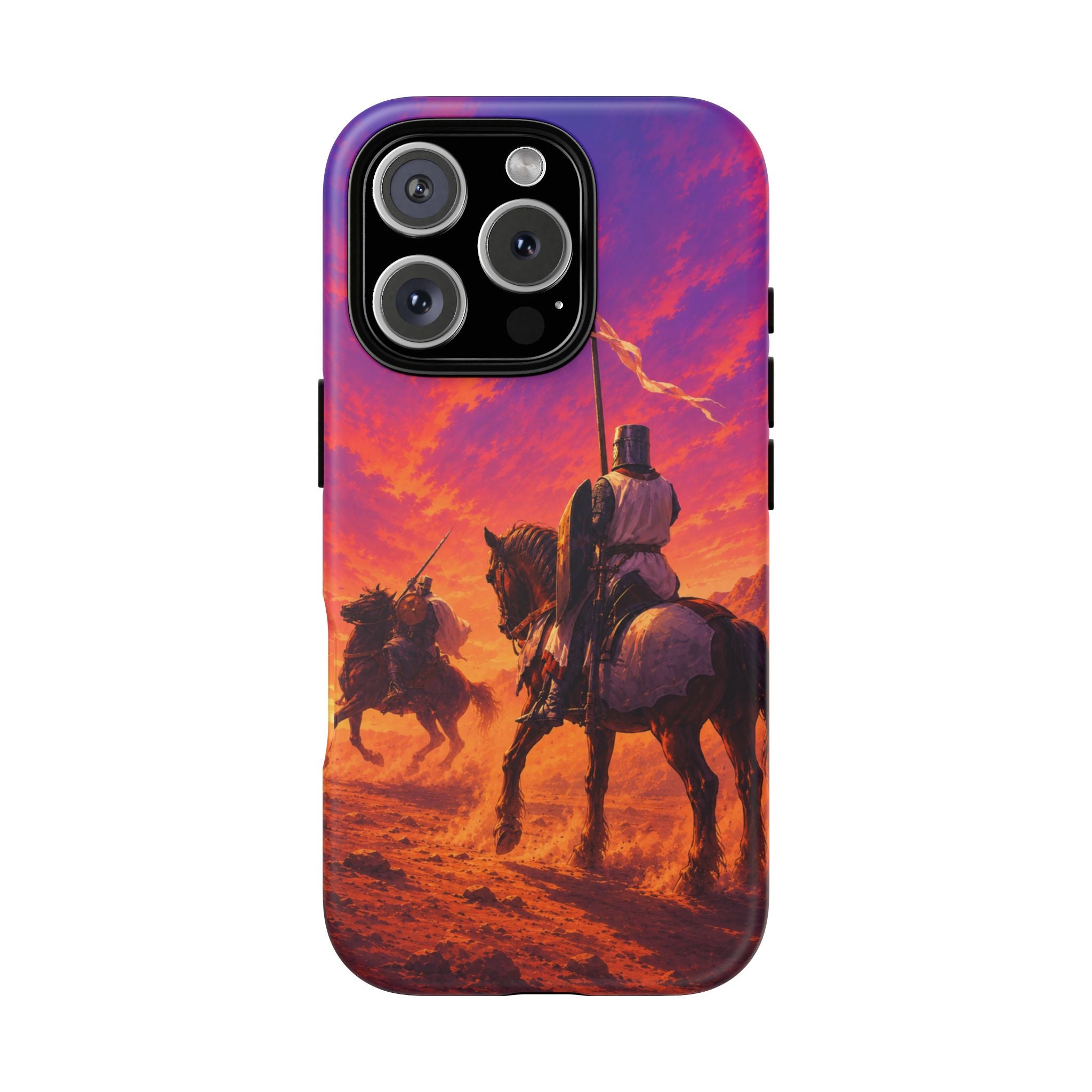 Medieval Knights Sunset Phone Case | Armor Cavalry Phone Case