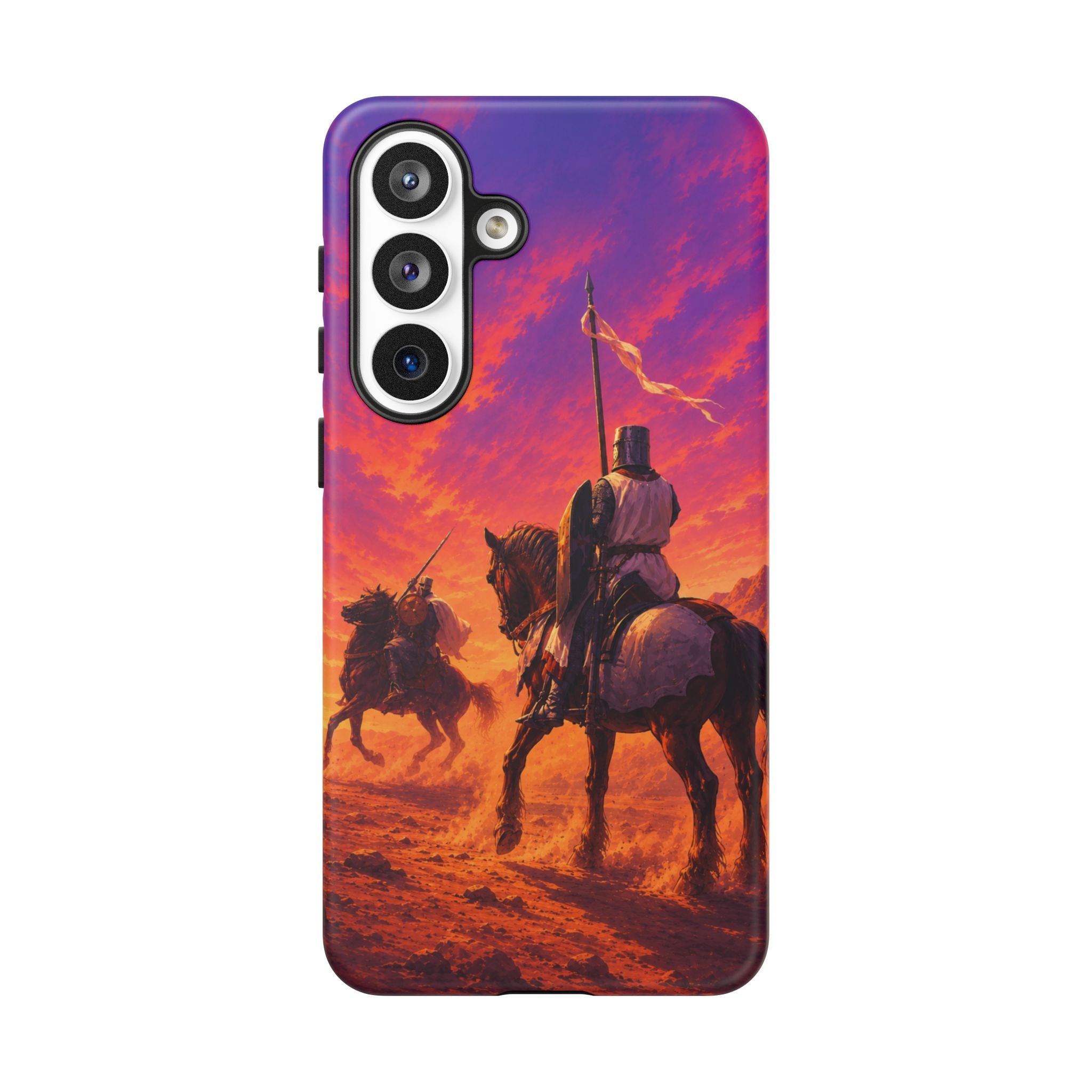 Medieval Knights Sunset Phone Case | Armor Cavalry Phone Case