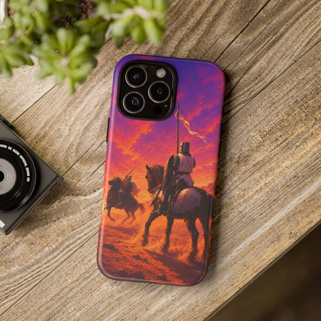 Medieval Knights Sunset Phone Case | Armor Cavalry Phone Case