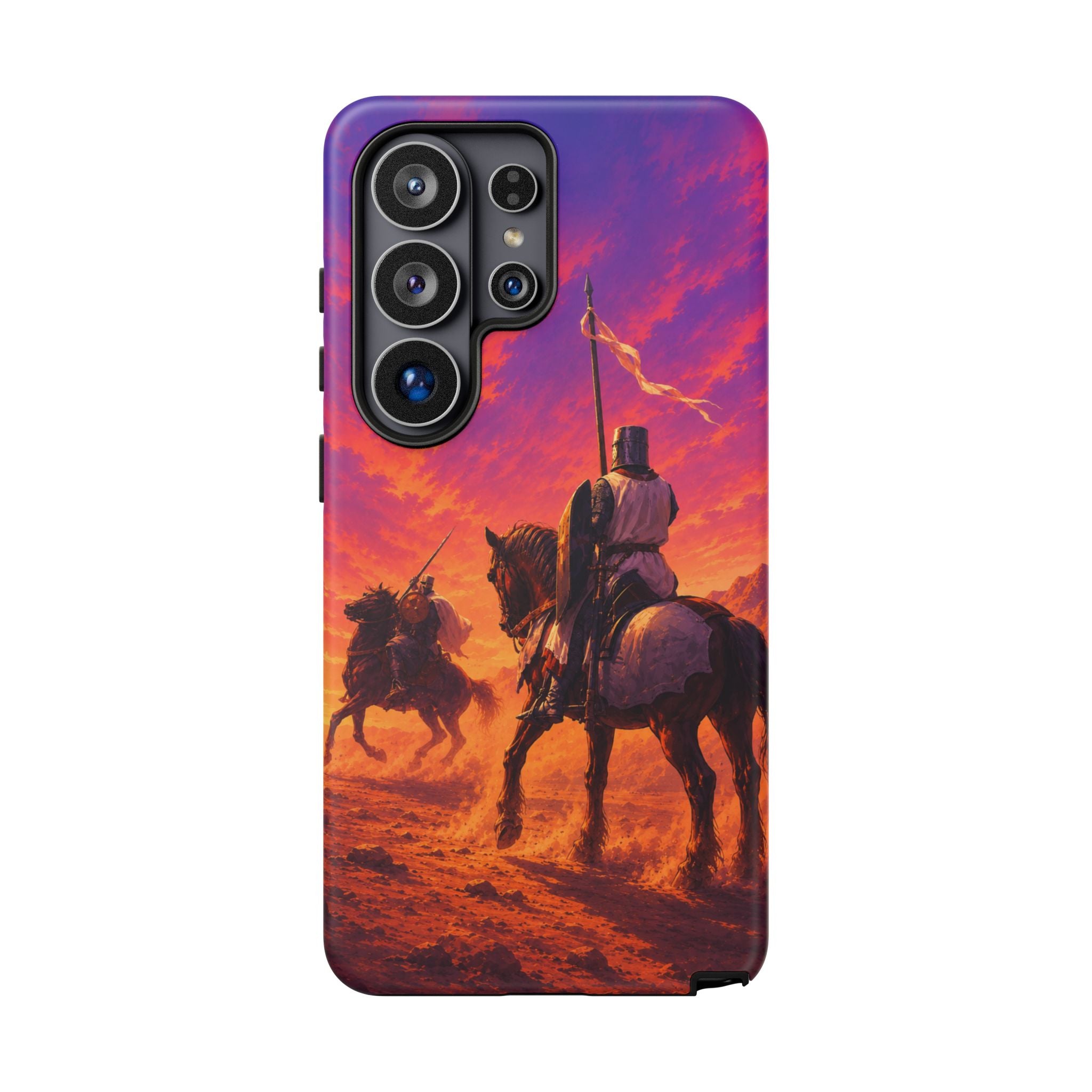 Medieval Knights Sunset Phone Case | Armor Cavalry Phone Case