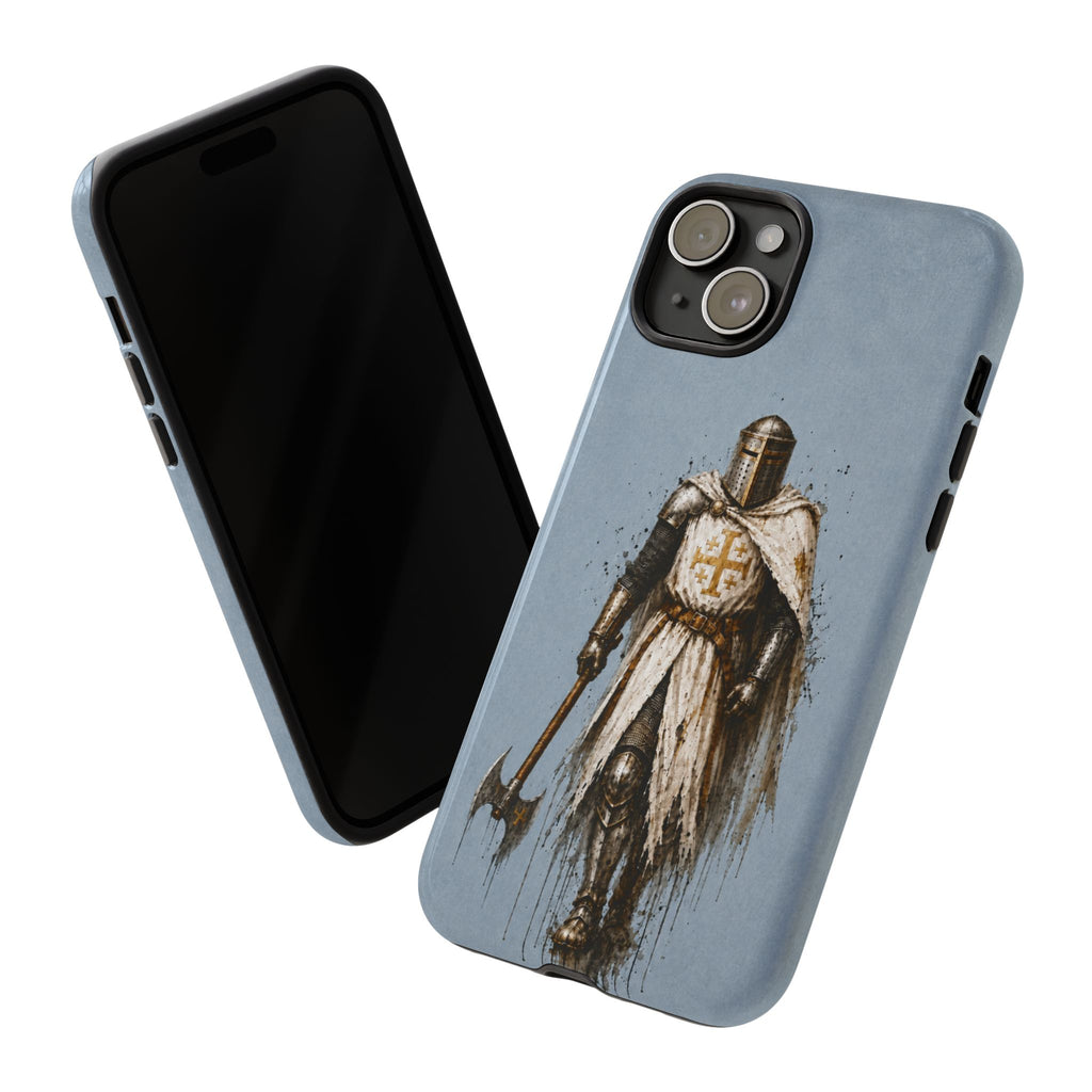 Knight Of The Kingdom Of Jerusalem Phone Case | Faded Steel Blue