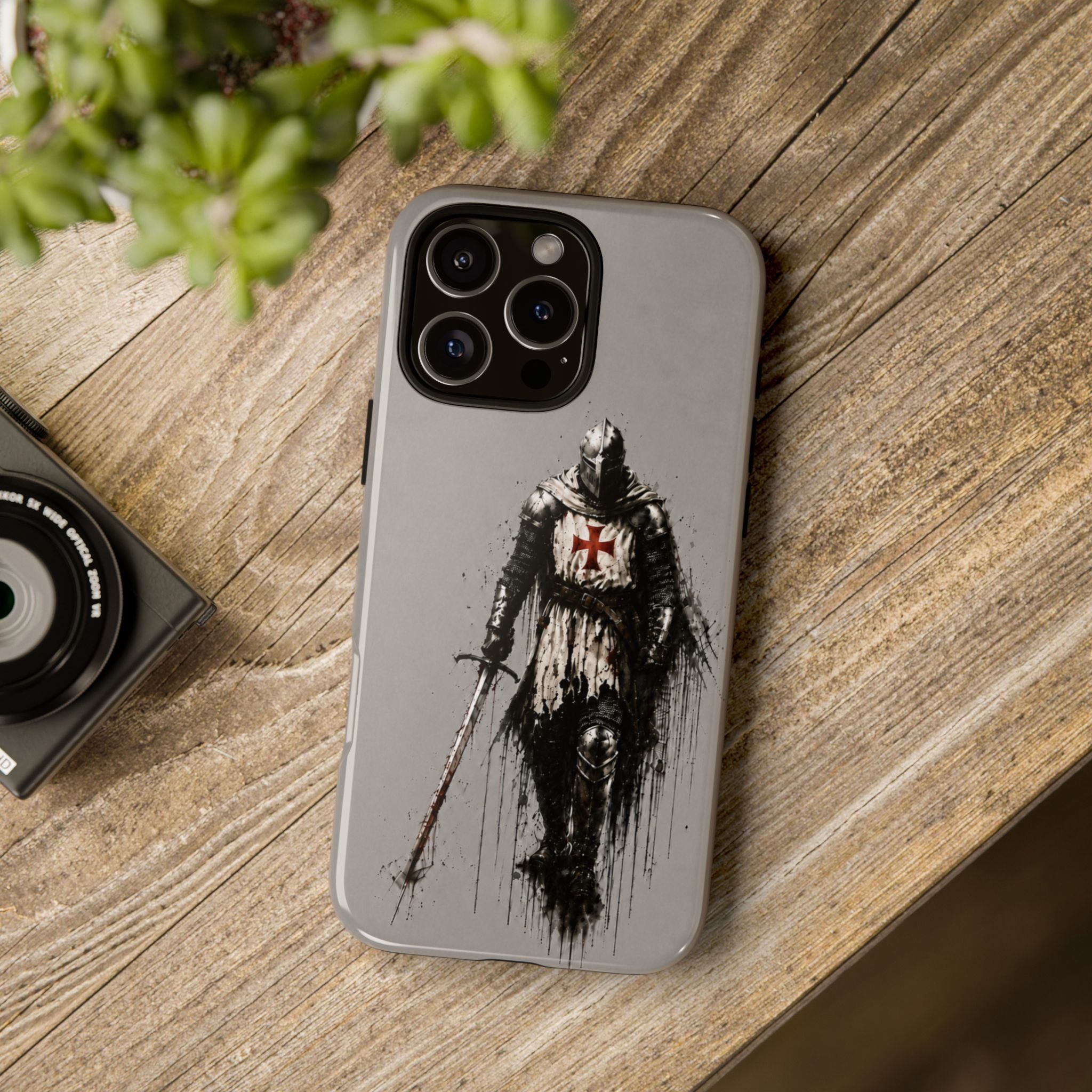 Knight Of The Templar Order Phone Case | Stone Grey