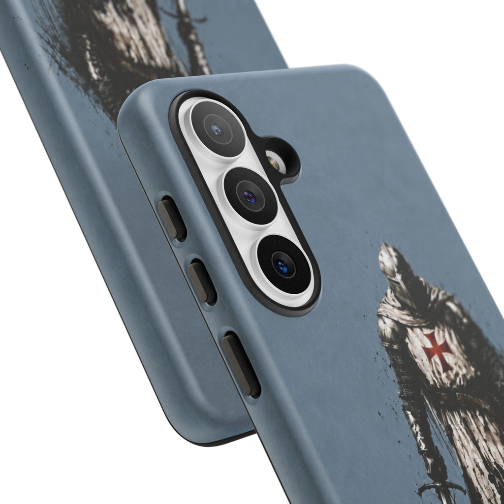 Knight Of The Templar Order Phone Case | Faded Steel Blue