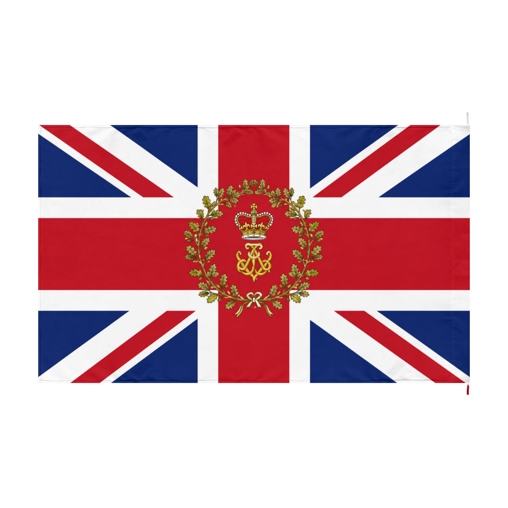 Union Jack Royal Crest Flag – Double-Sided British Heraldic Union Jack Decorative Flag