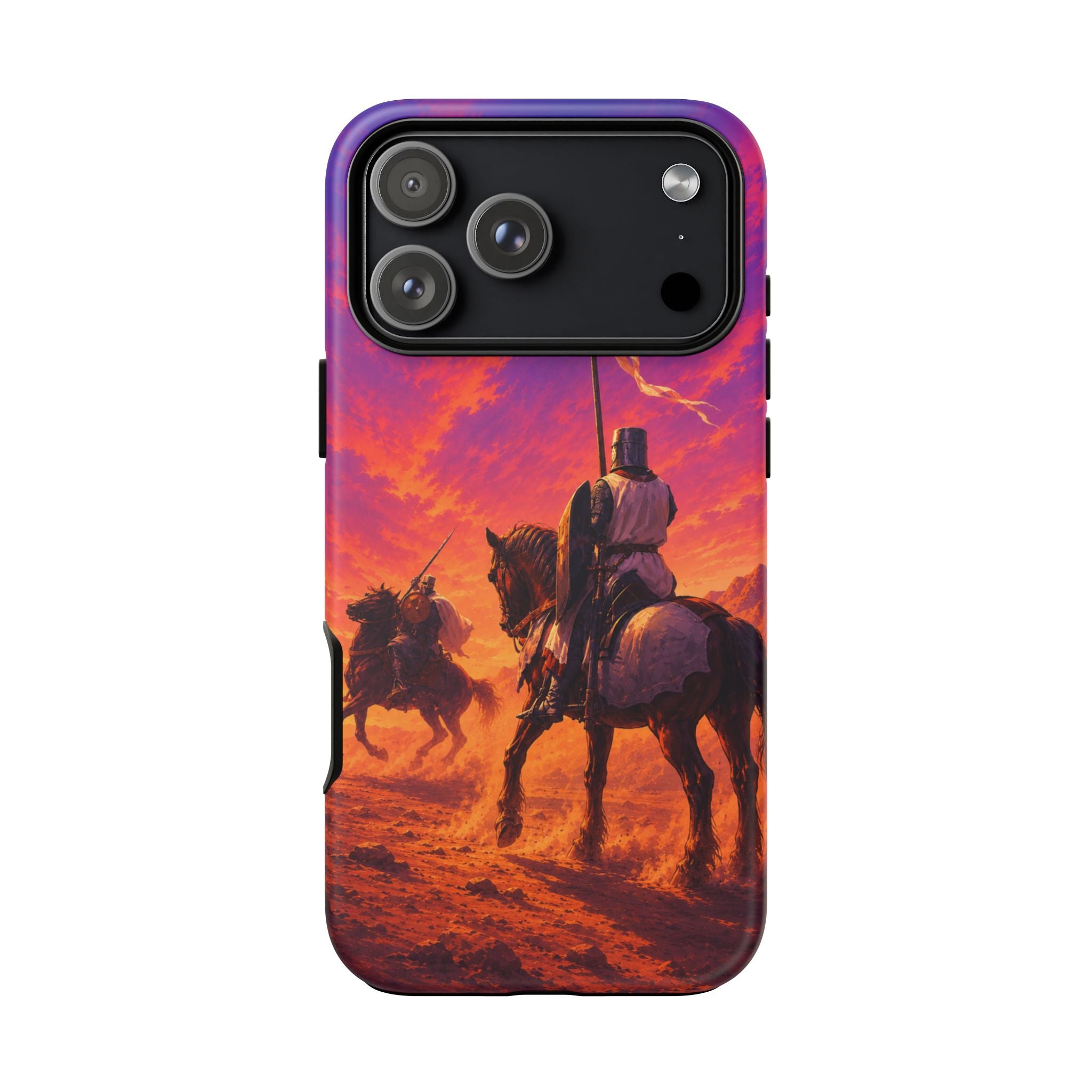 Medieval Knights Sunset Phone Case | Armor Cavalry Phone Case