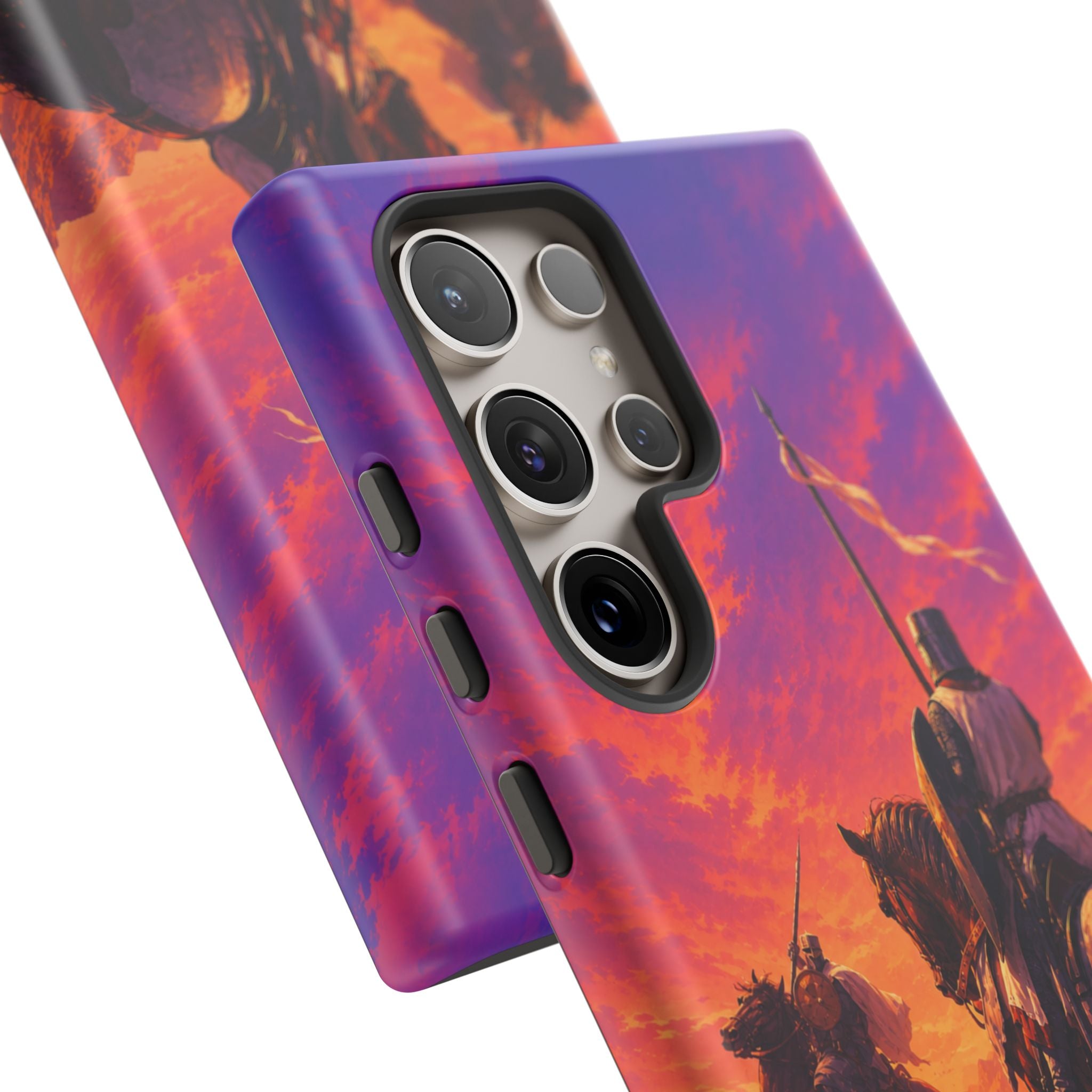 Medieval Knights Sunset Phone Case | Armor Cavalry Phone Case