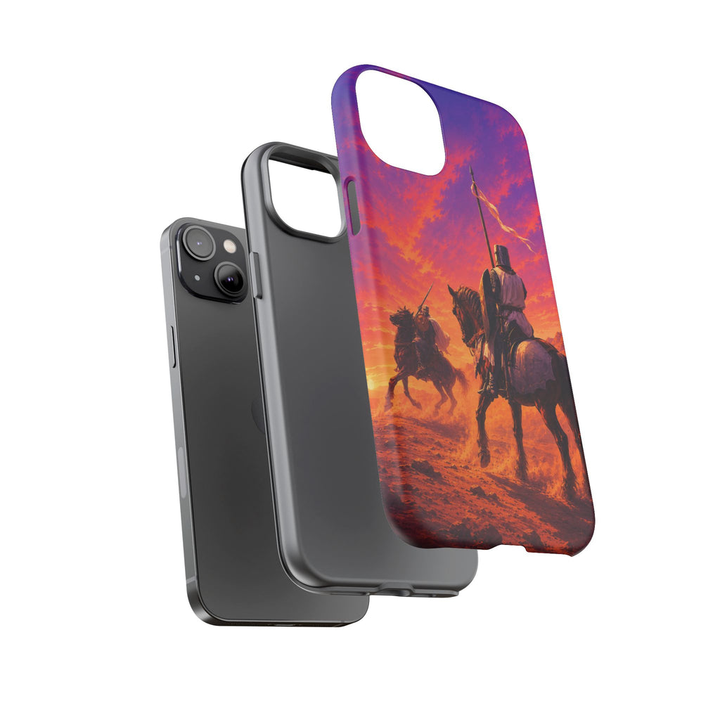 Medieval Knights Sunset Phone Case | Armor Cavalry Phone Case