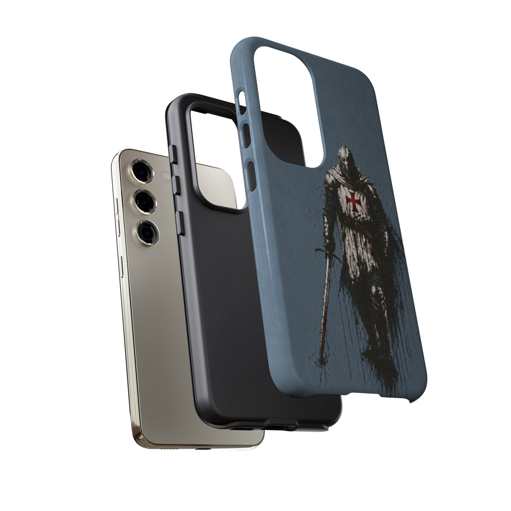 Knight Of The Templar Order Phone Case | Faded Steel Blue