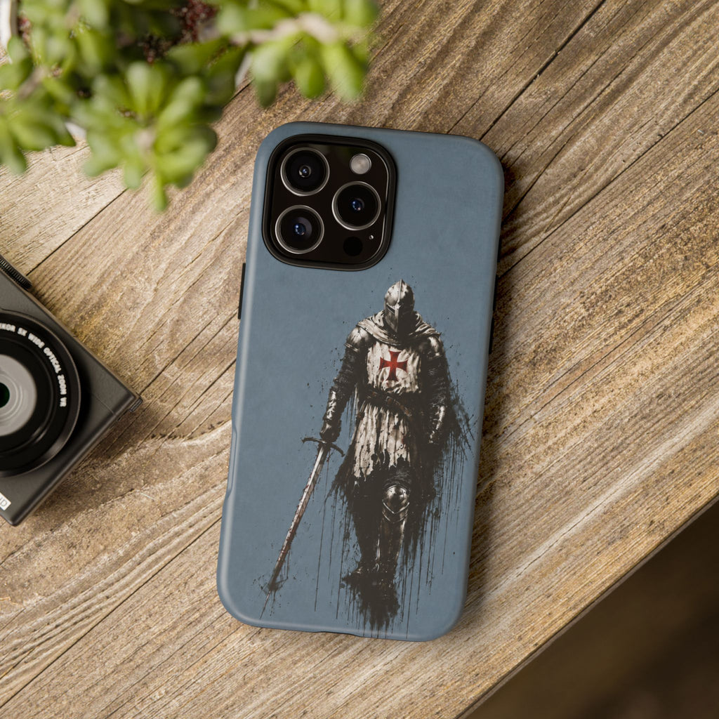 Knight Of The Templar Order Phone Case | Faded Steel Blue