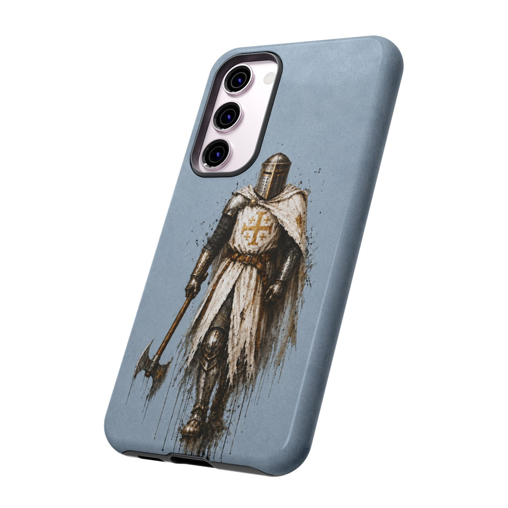 Knight Of The Kingdom Of Jerusalem Phone Case | Faded Steel Blue